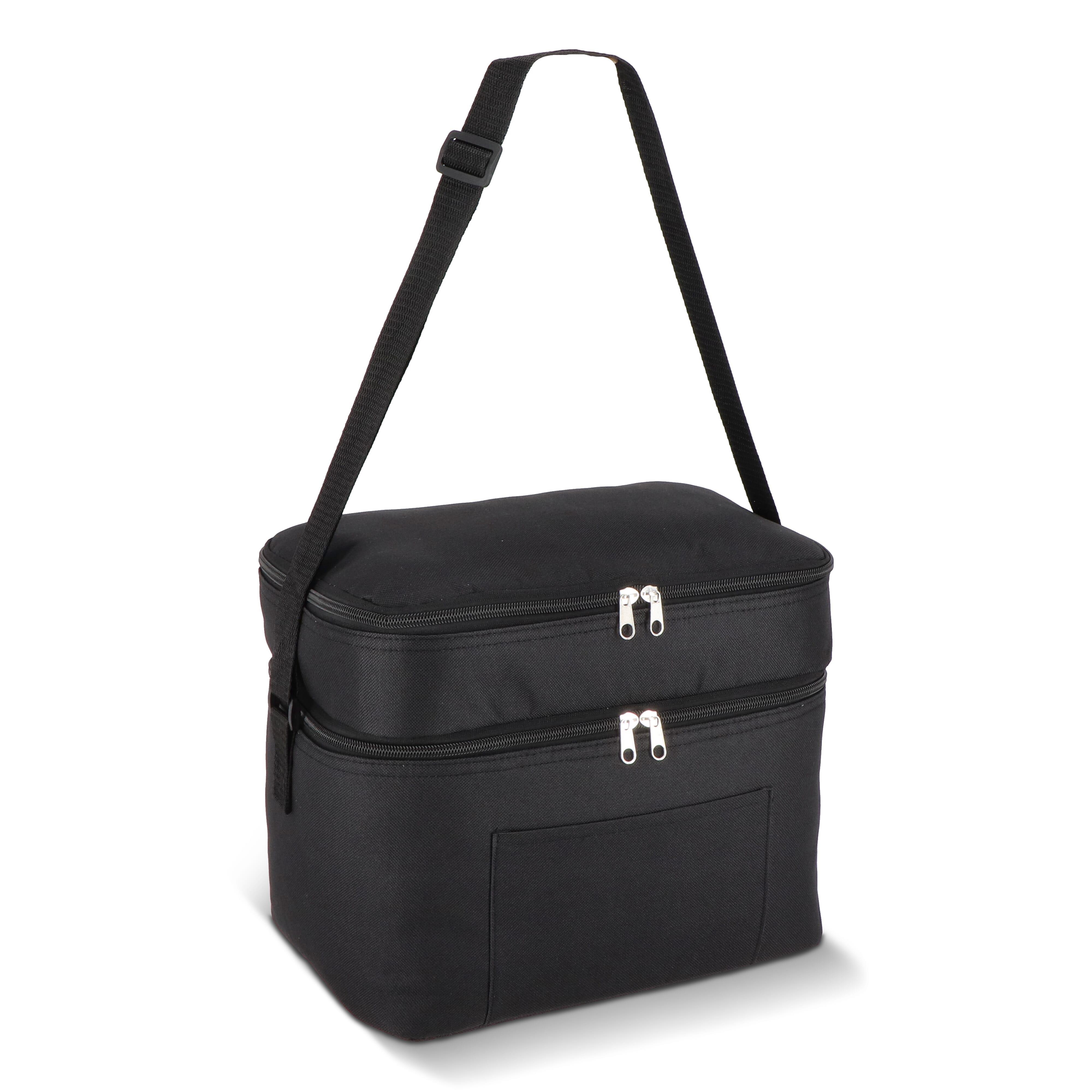 R-PET 600D Doppelfach-Kühltasche 30 x 20 x 24cm 12L