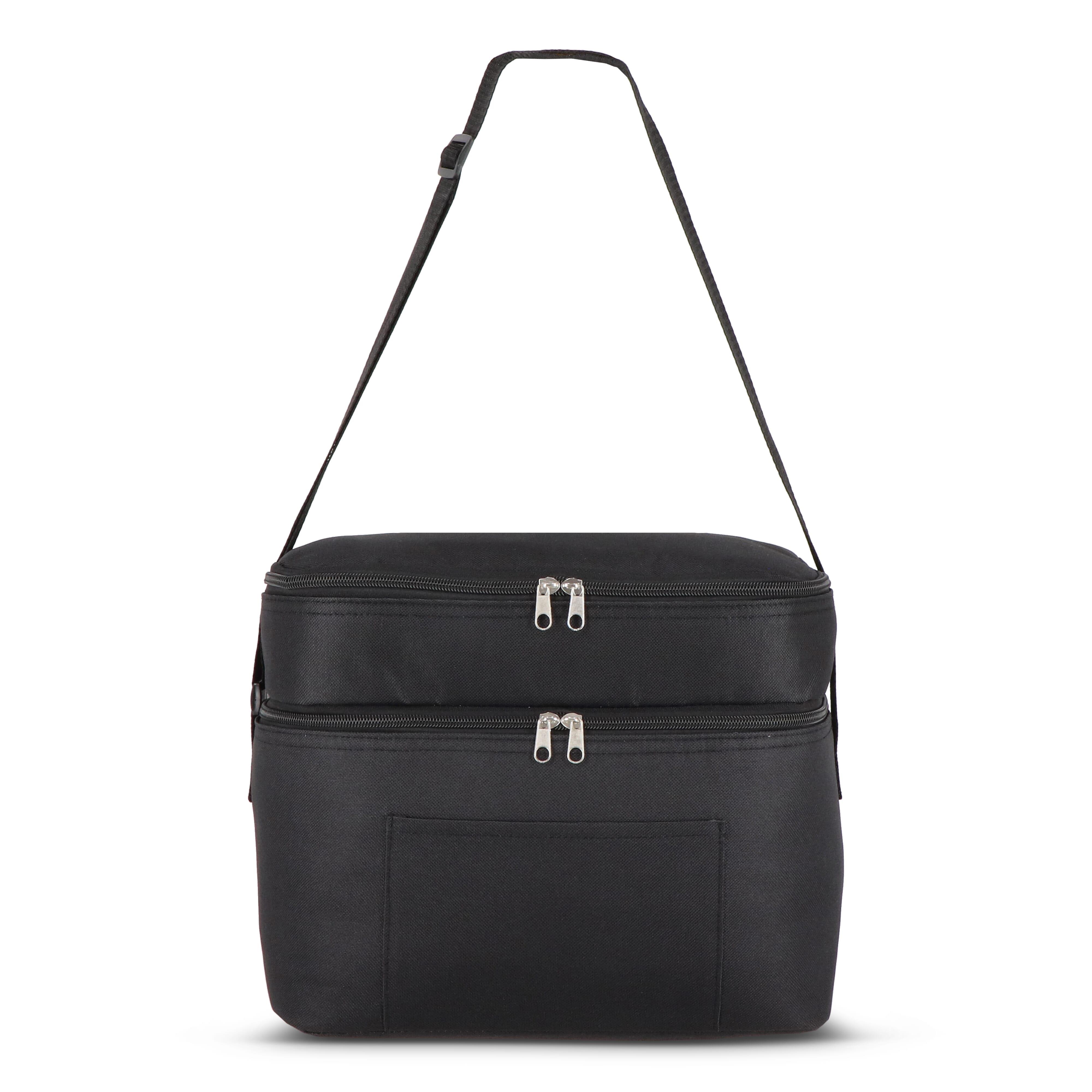 R-PET 600D Doppelfach-Kühltasche 30 x 20 x 24cm 12L
