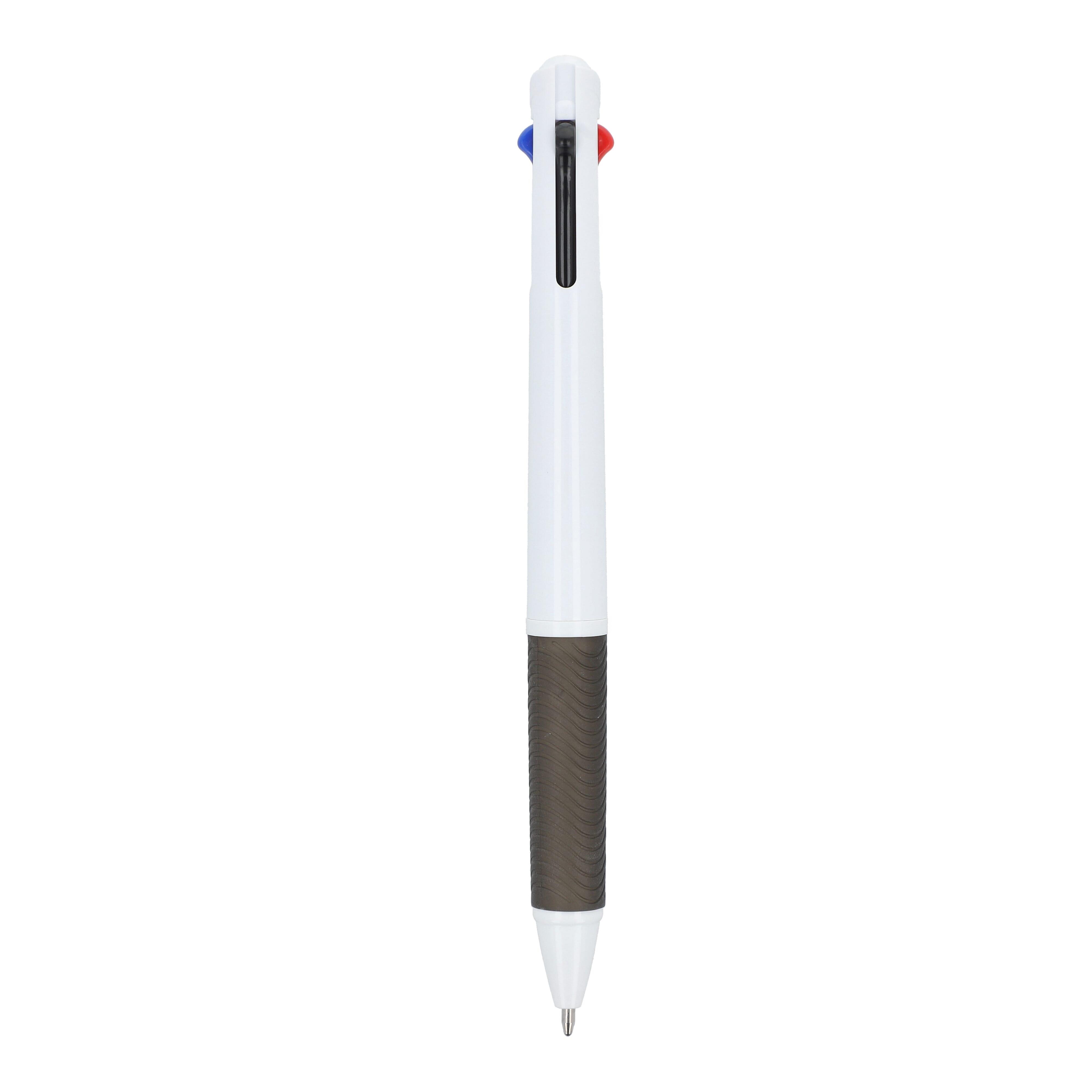 3-Farben-Stift mit Griffzone und Schlüsselband