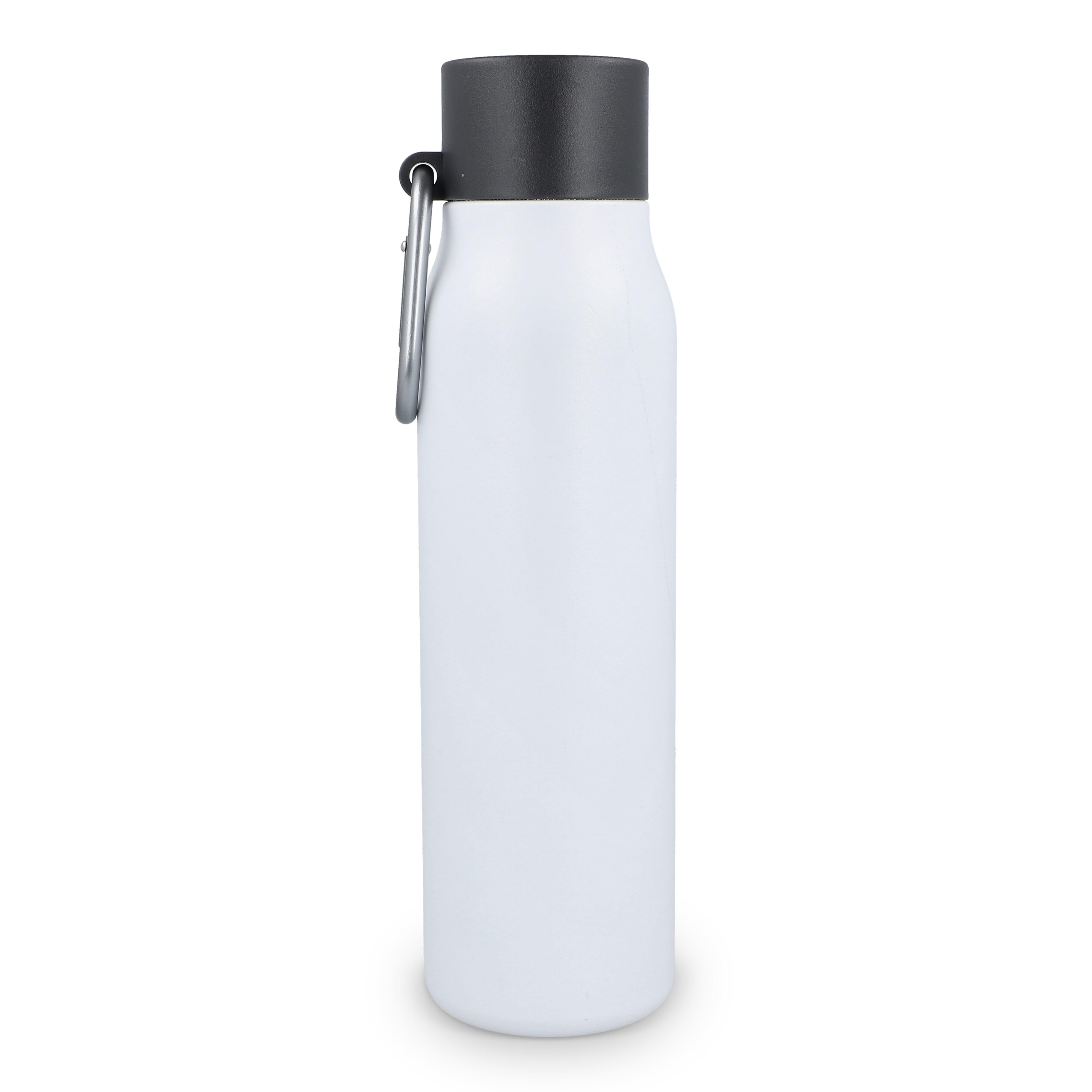 Karabiner mattierte Isolierflasche 600 ml