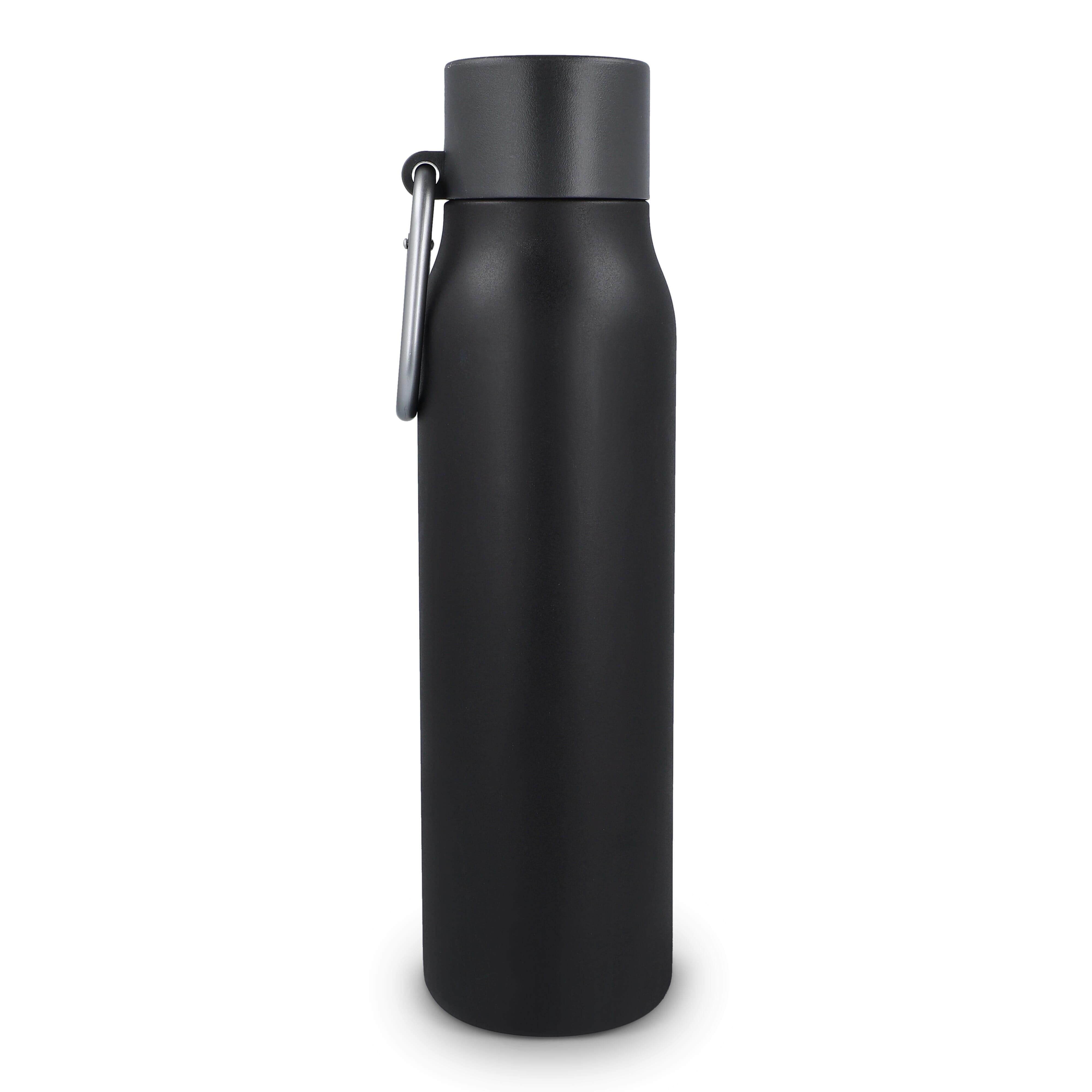 Karabiner mattierte Isolierflasche 600 ml