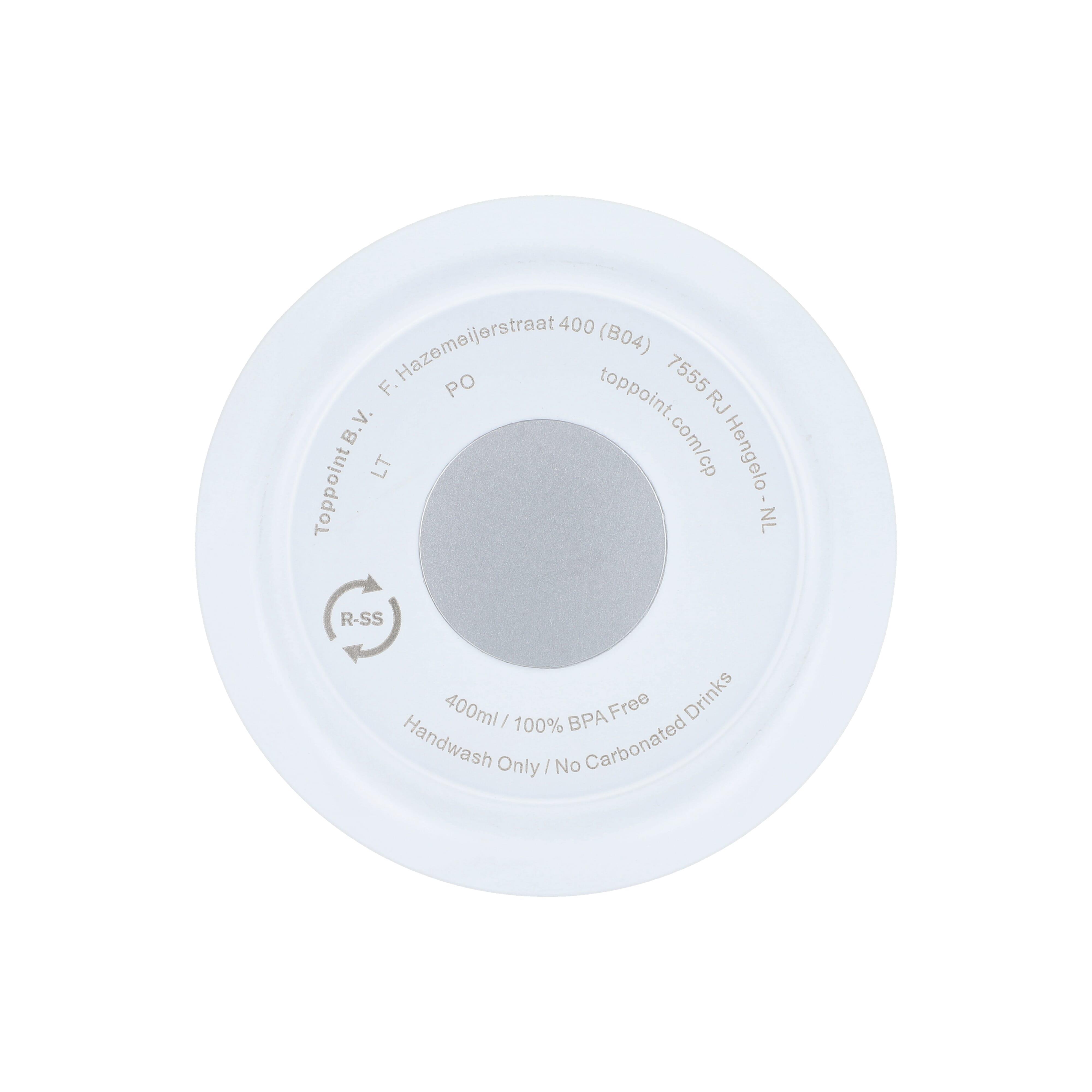 Recycelter Edelstahl-Thermobecher für Kaffee zum Mitnehmen, 400 ml