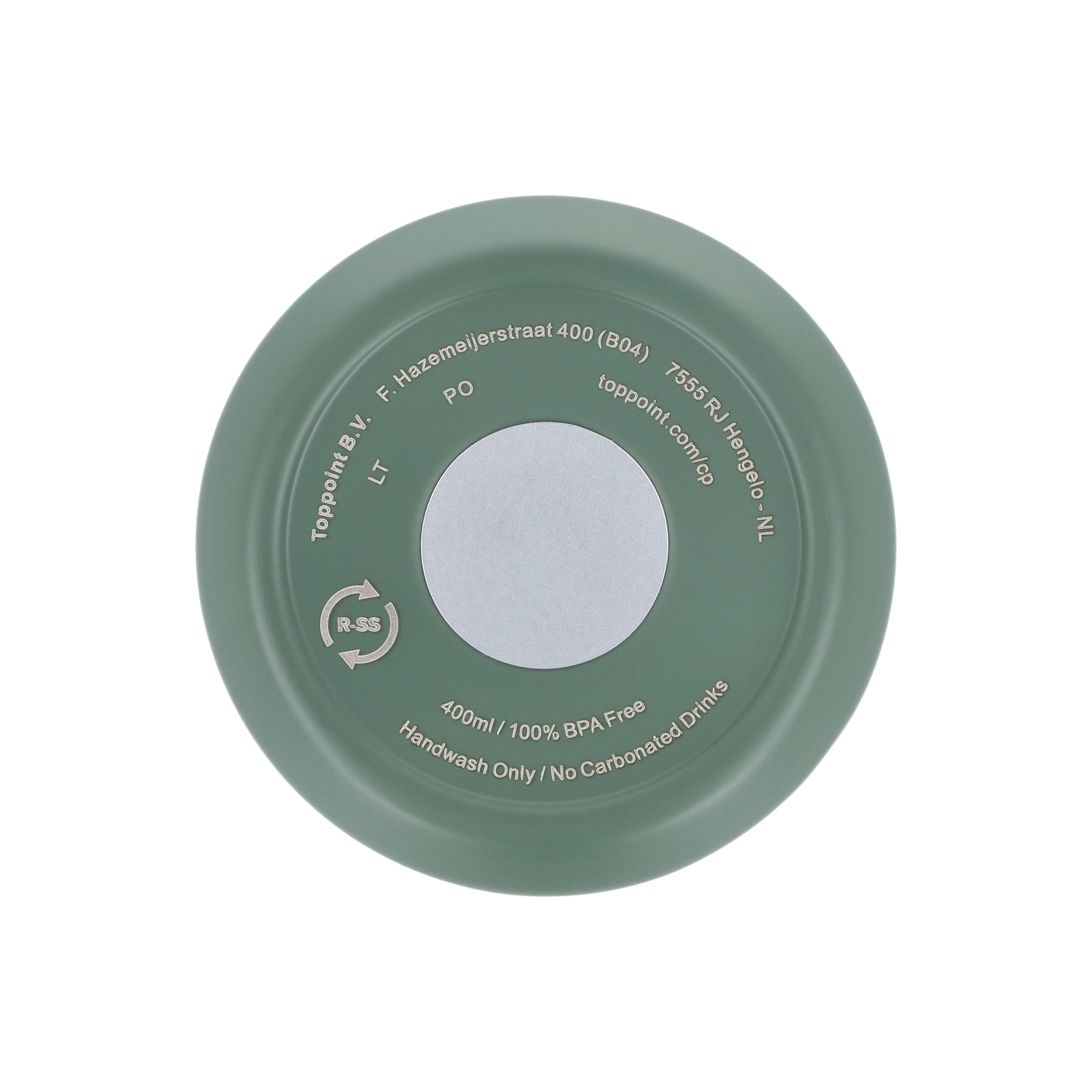 Recycelter Edelstahl-Thermobecher für Kaffee zum Mitnehmen, 400 ml
