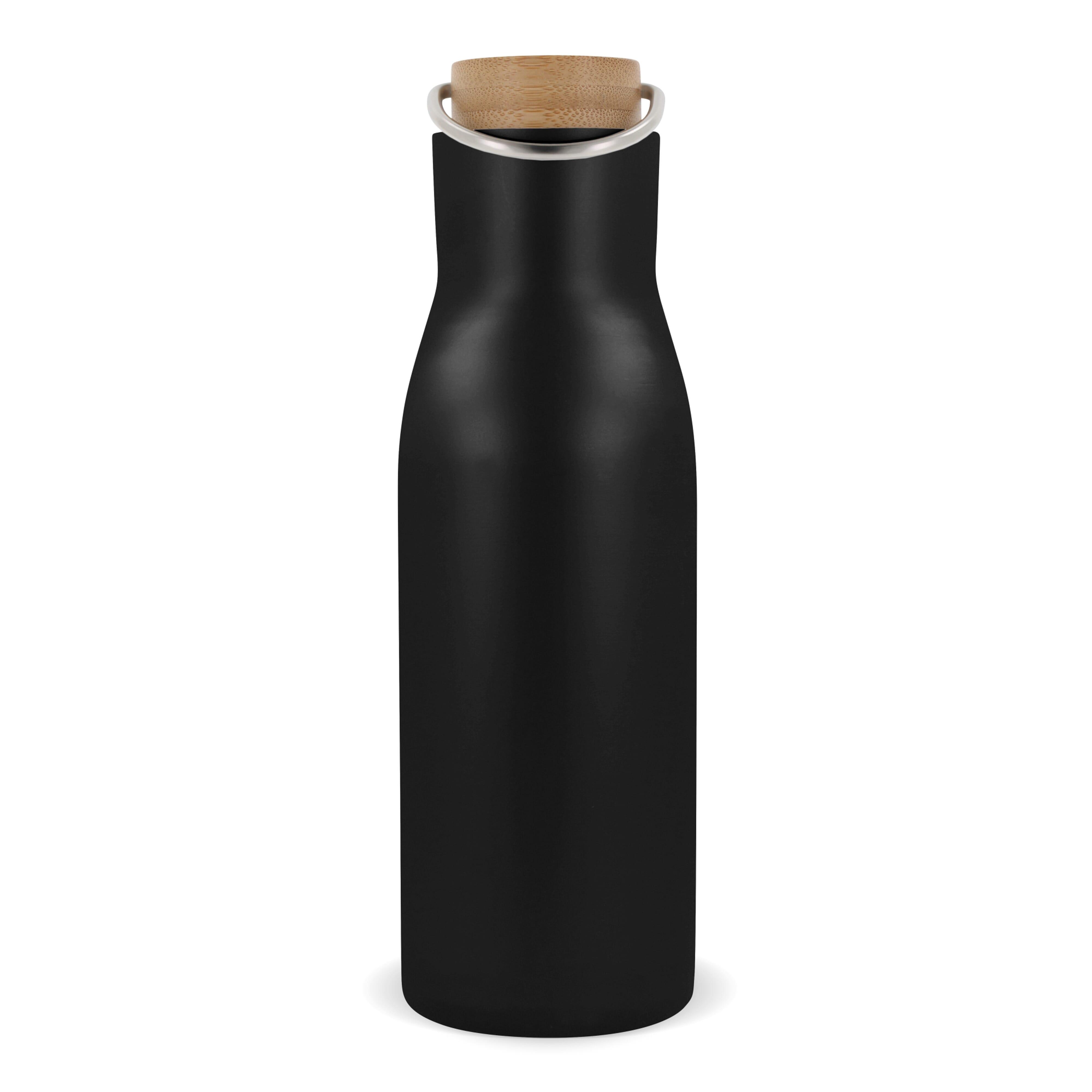 Isolier-Flasche mit Bambusdeckel, 500ml