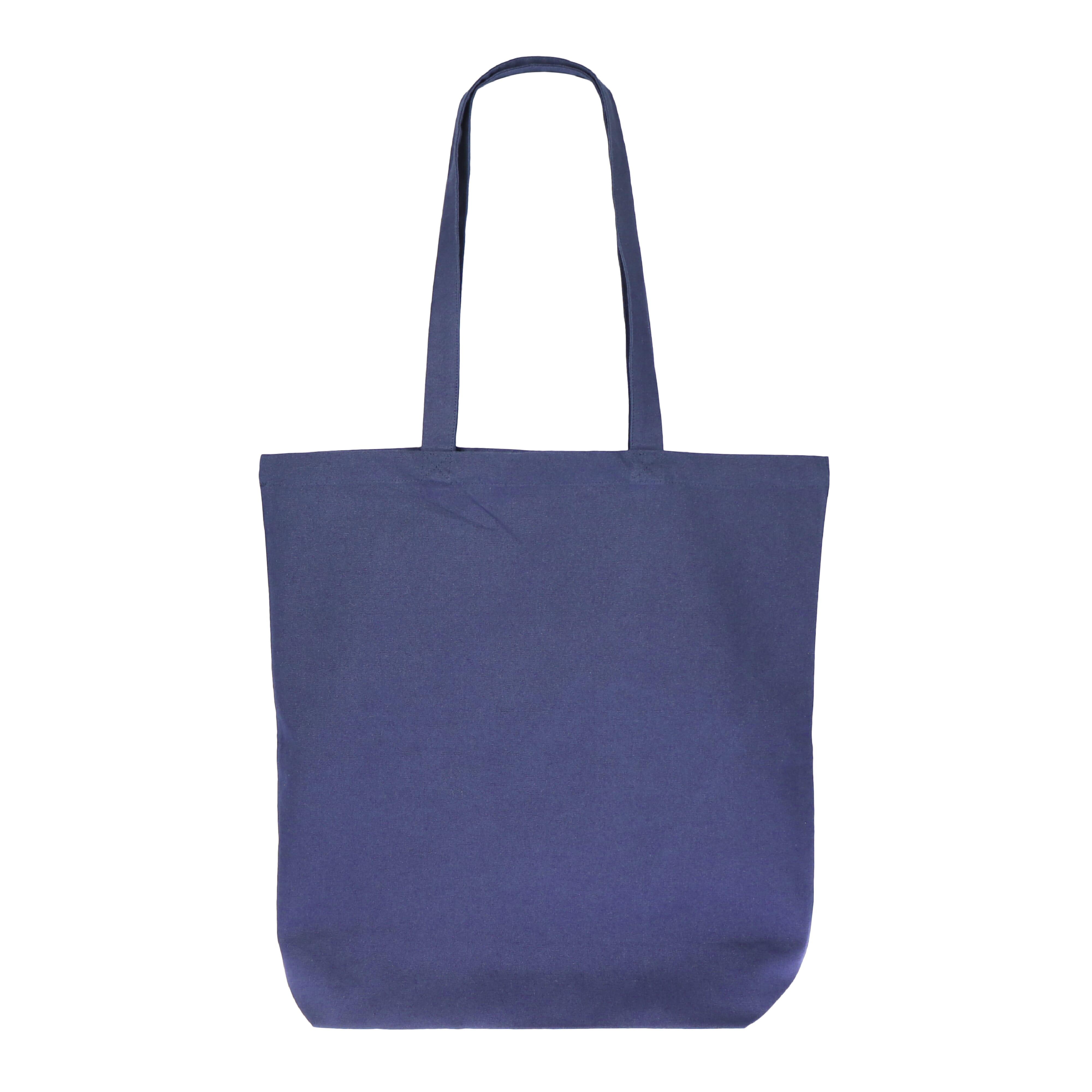 Einkaufstasche Bio-Baumwolle farbig lang 270g/m² 42x12x43 cm
