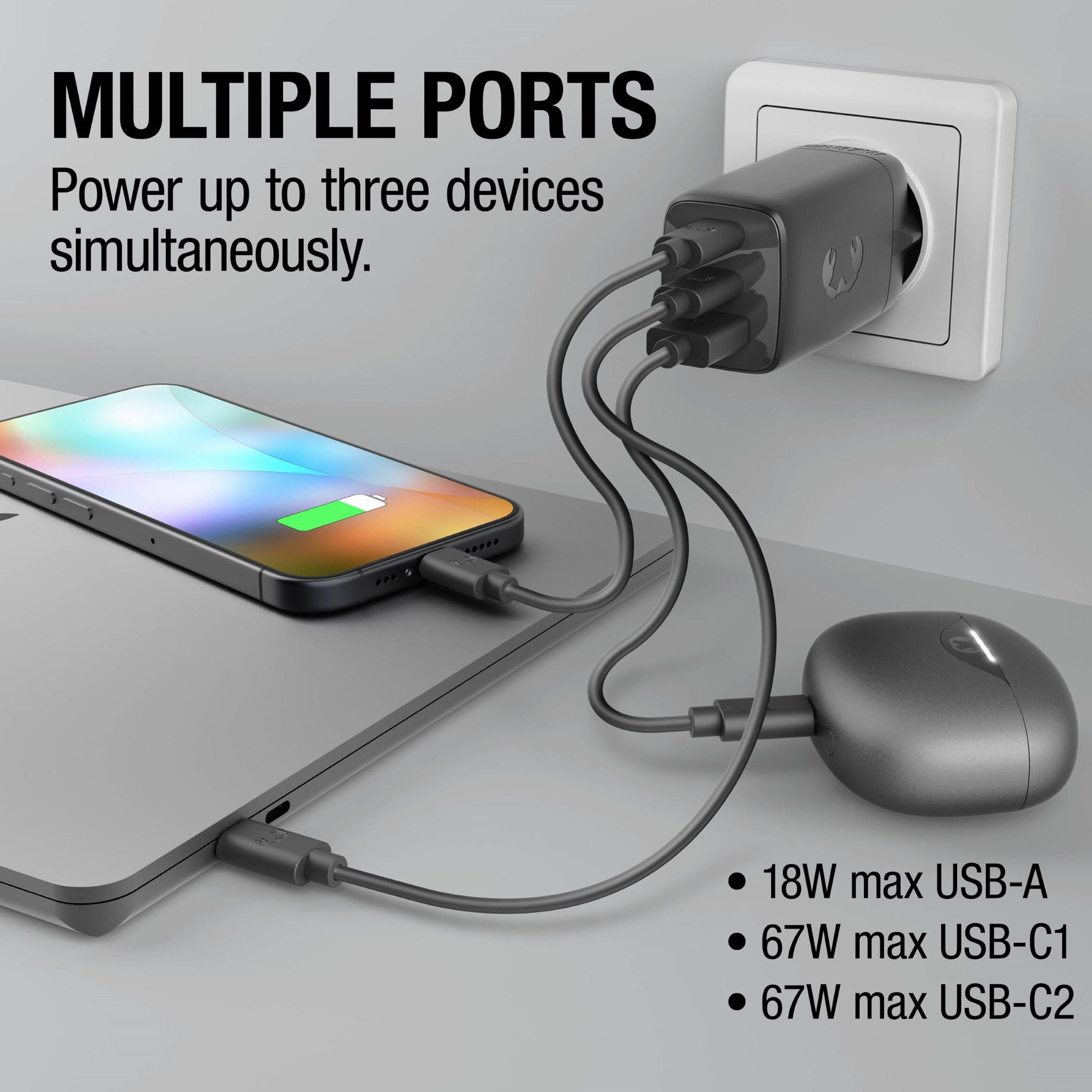 Fresh ´n Rebel 67W Laptop-Ladegerät GaN USB-C und USB-A