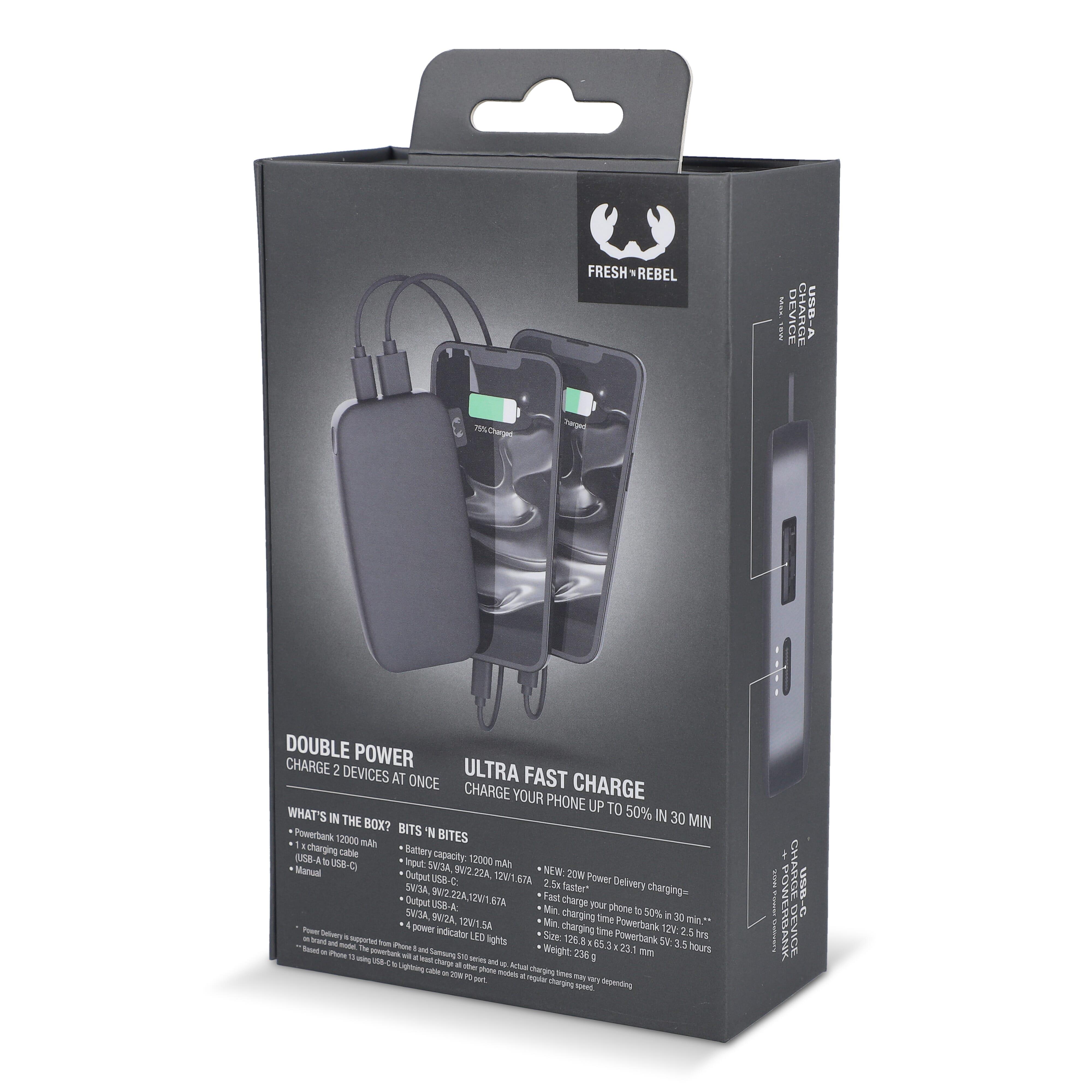 2PB12100 | Fresh ´n Rebel Powerbank 12000mAh USB-C Schnellladung 20W
