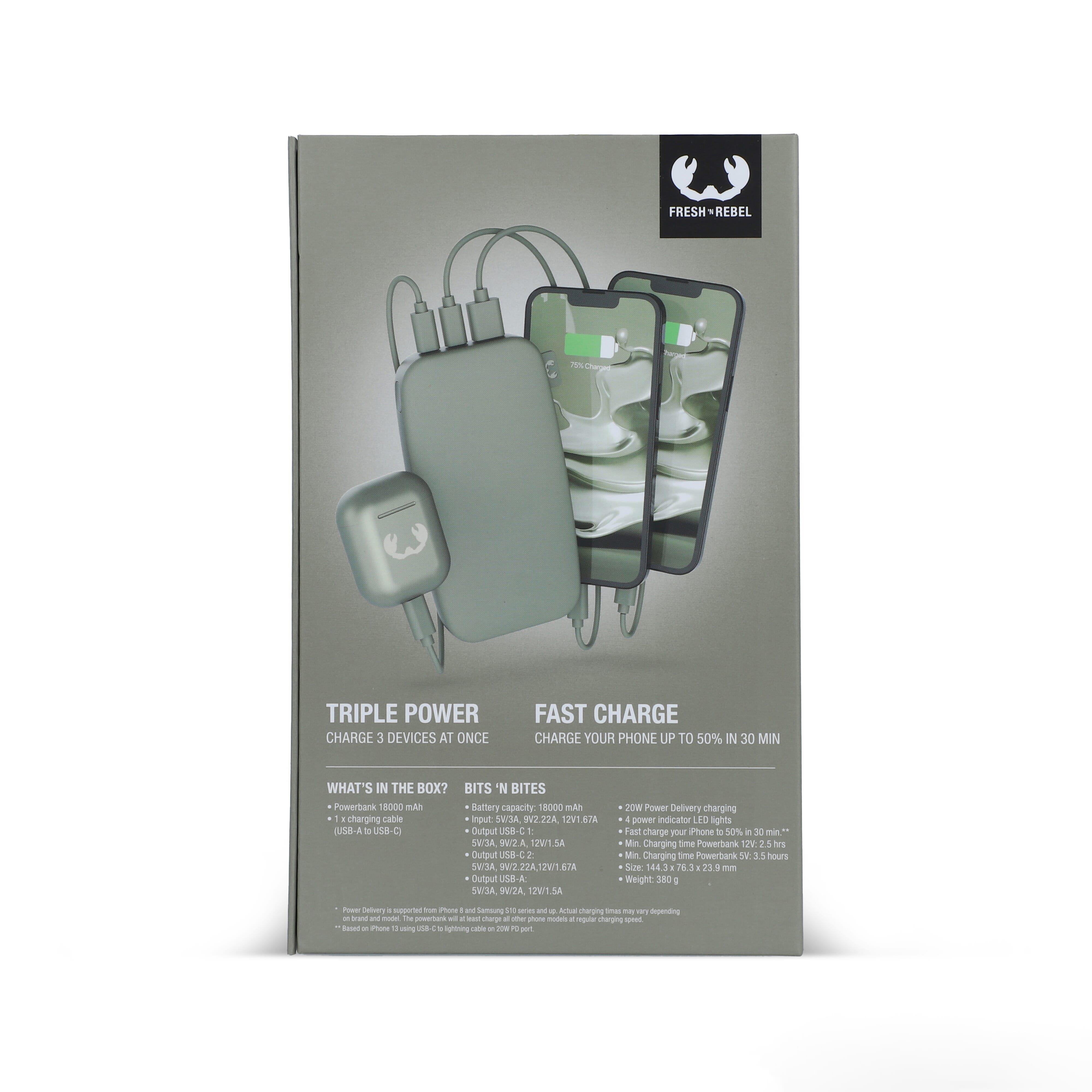 2PB18100 | Fresh ´n Rebel Powerbank 18000mAh USB-C Fast Charging 20W