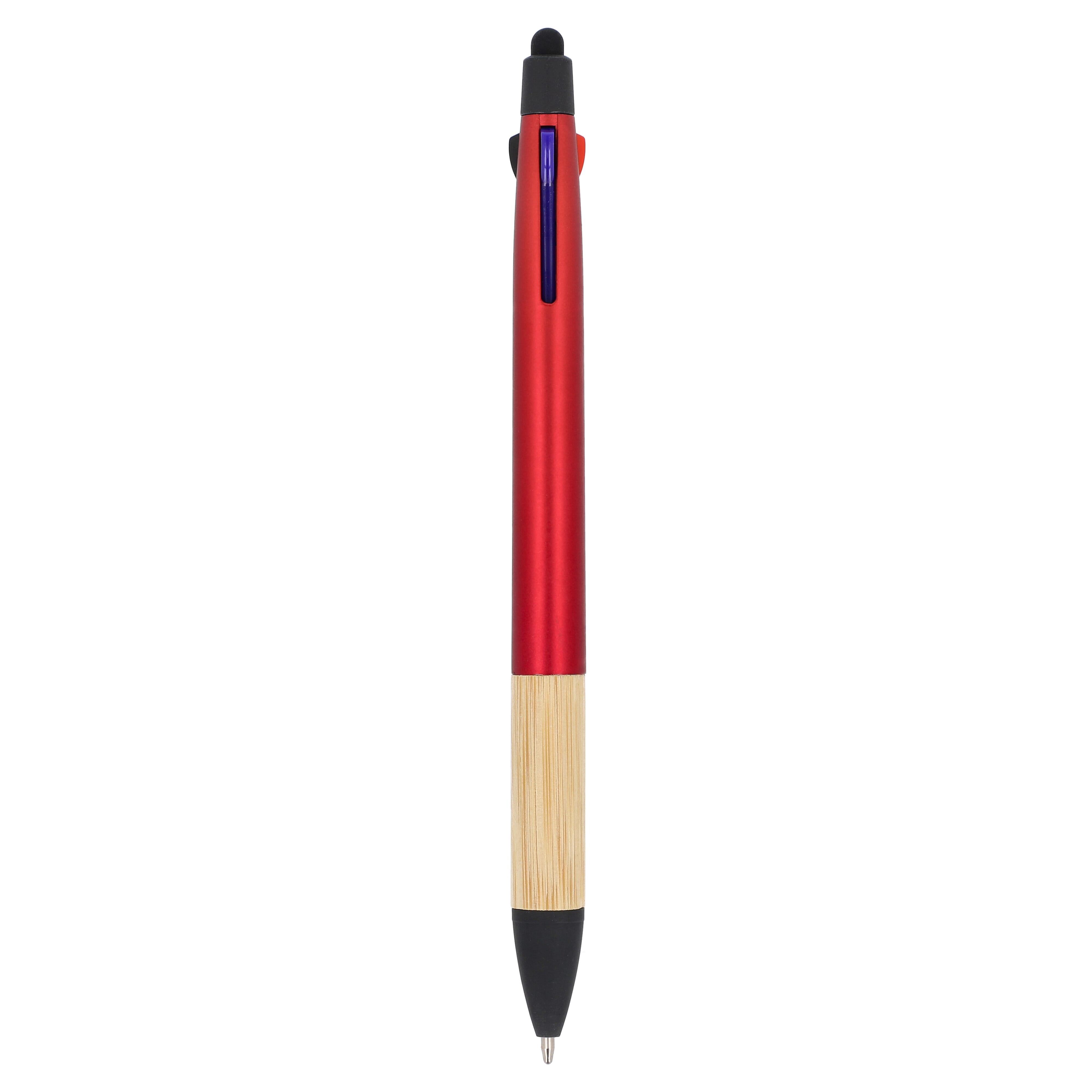 3-Farben-Stift mit Bambusgriff
