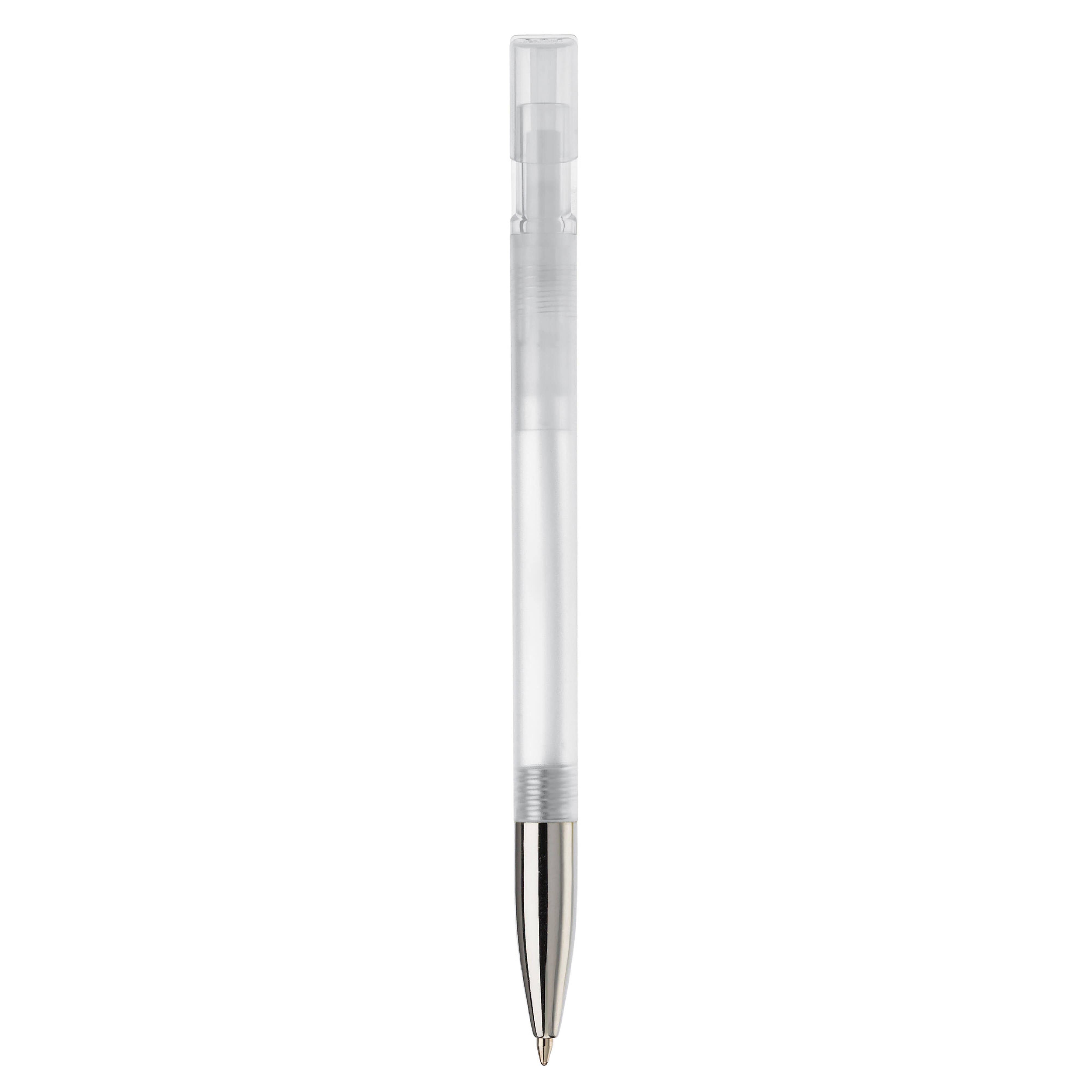 Kugelschreiber Nash Transparent mit Metallspitze