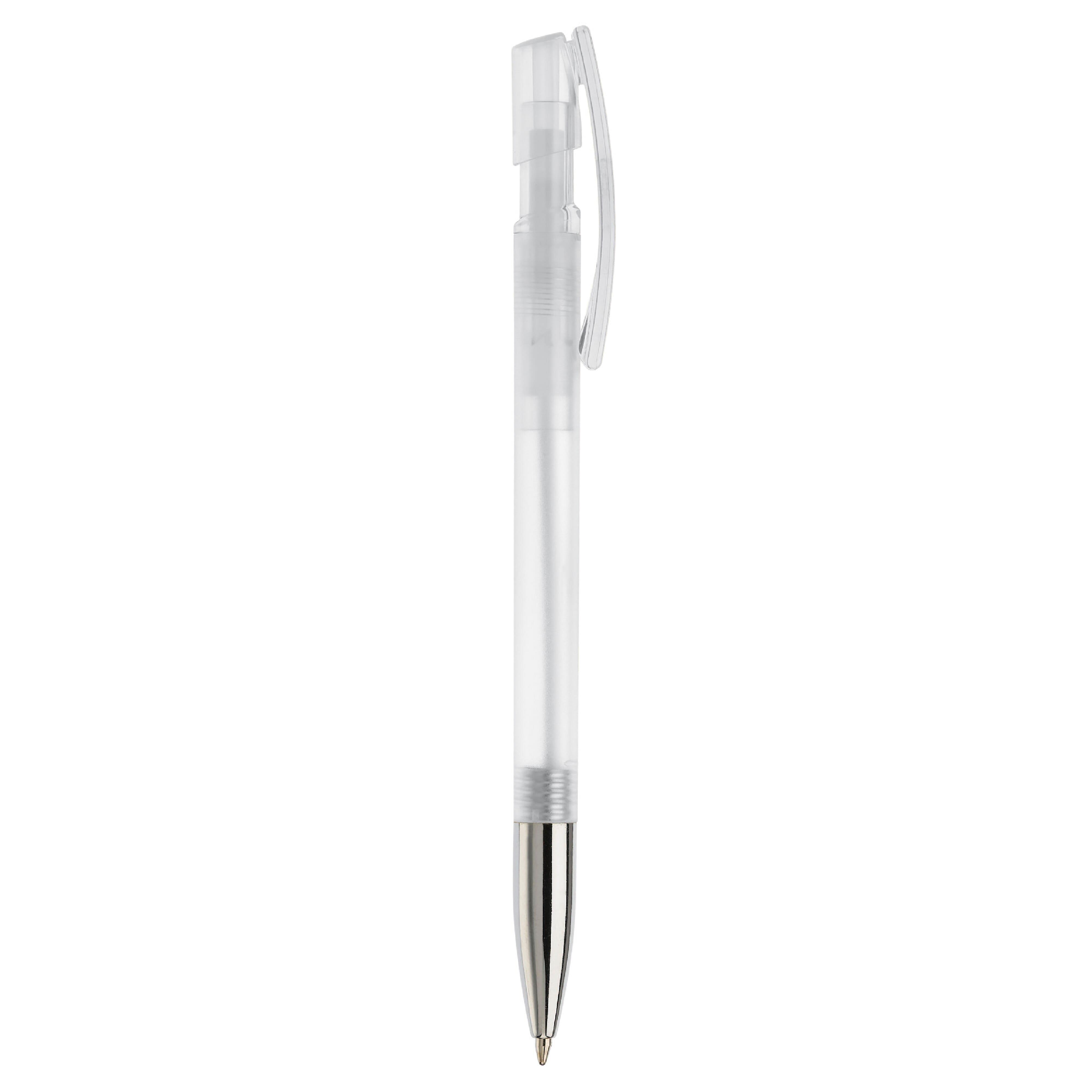 Kugelschreiber Nash Transparent mit Metallspitze