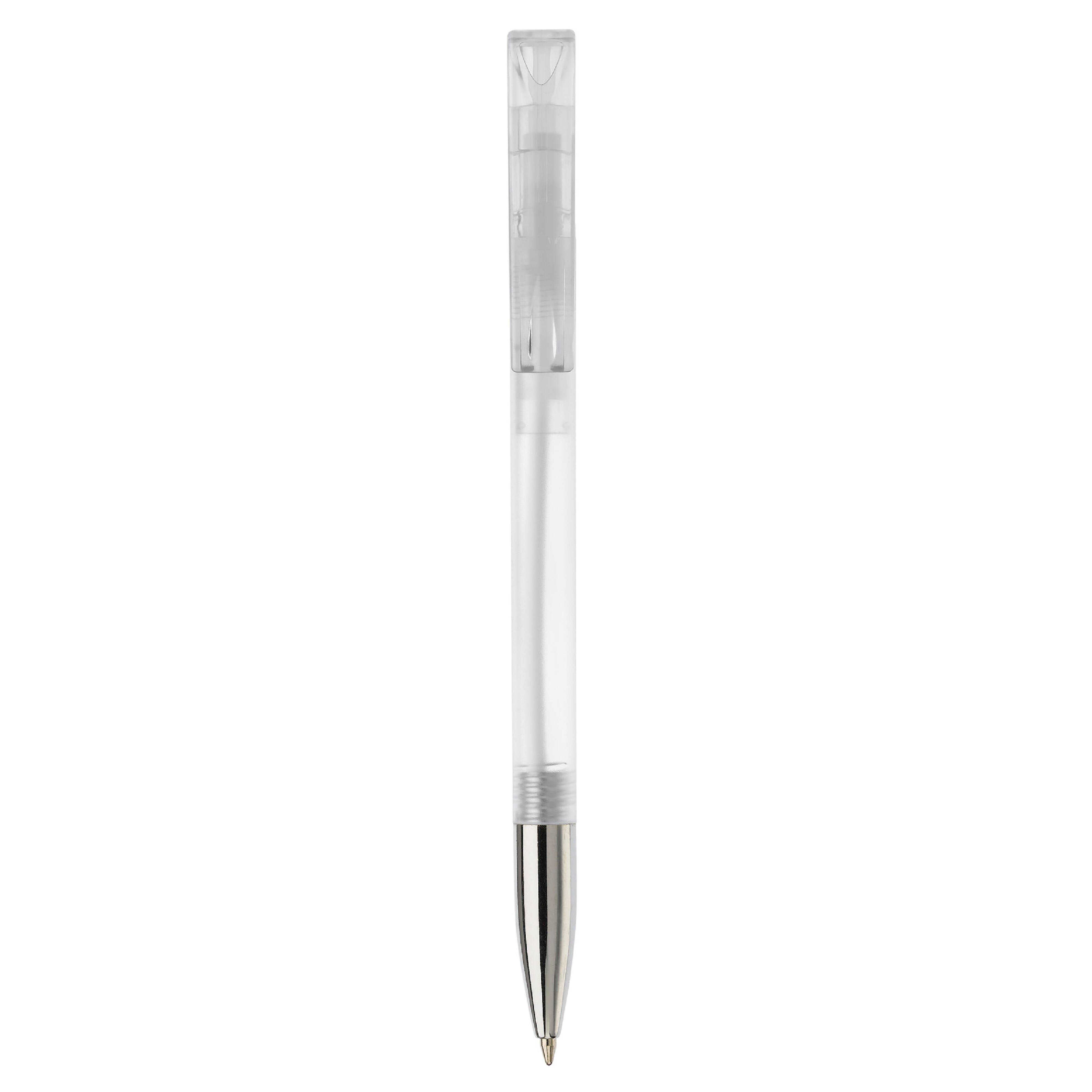 Kugelschreiber Nash Transparent mit Metallspitze