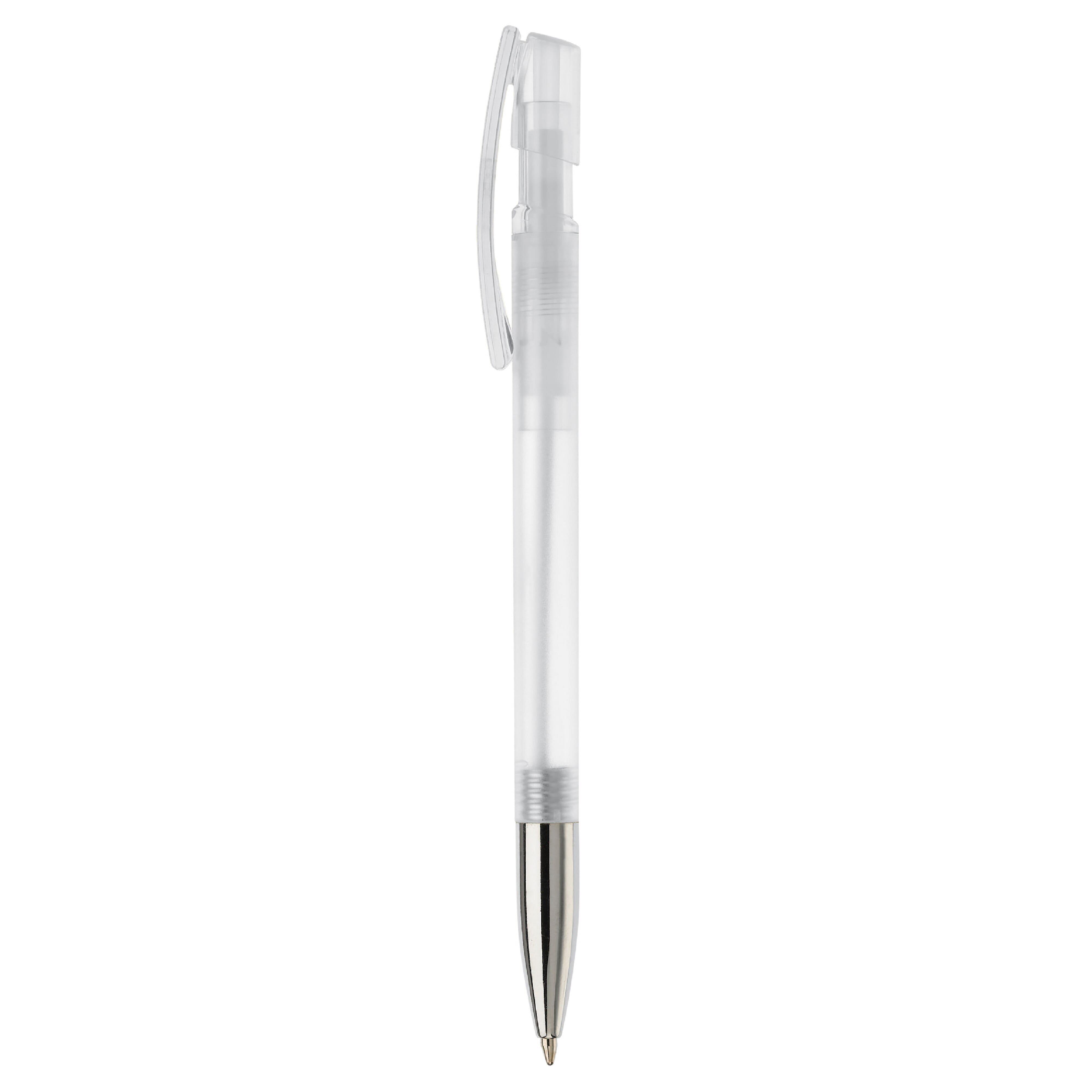 Kugelschreiber Nash Transparent mit Metallspitze