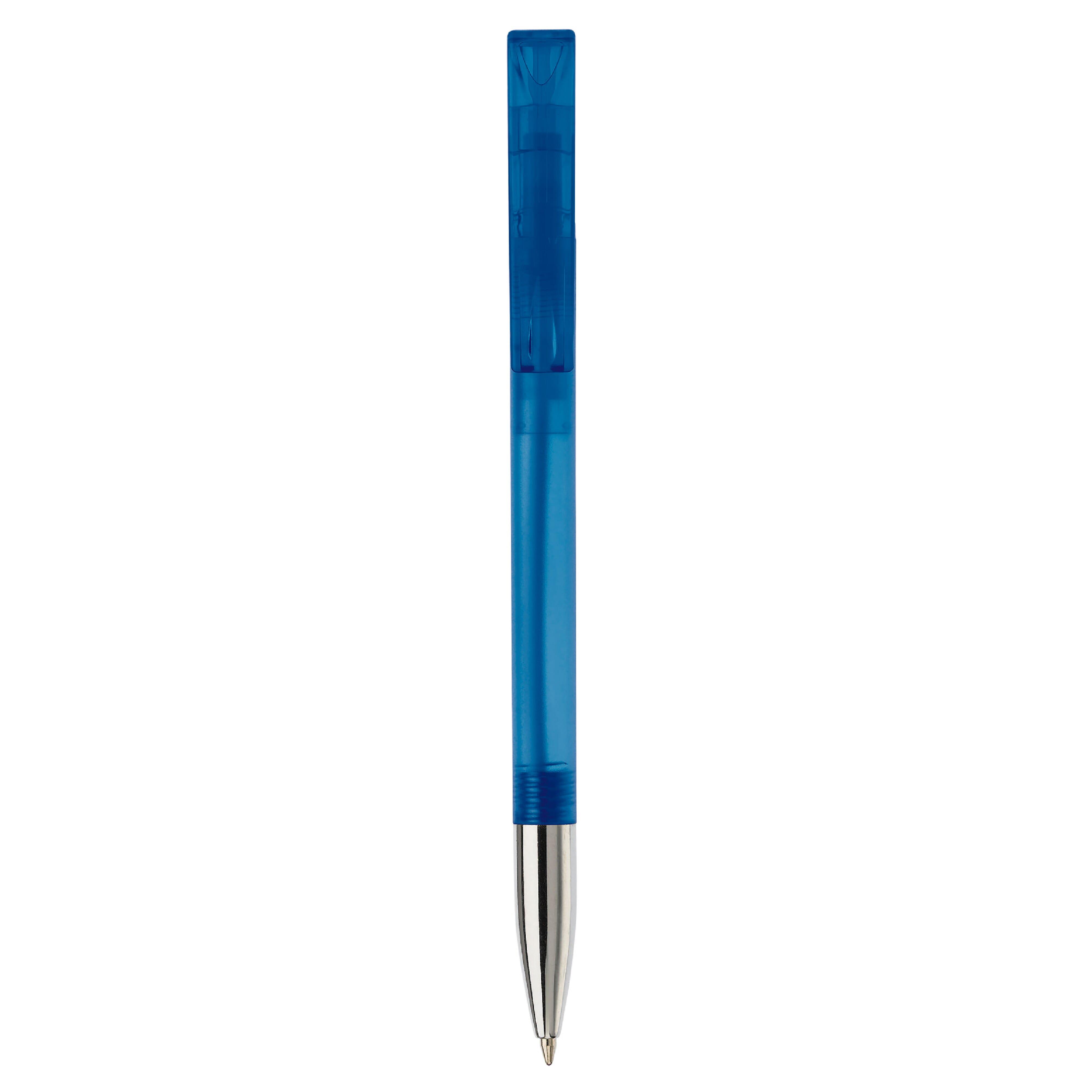 Kugelschreiber Nash Transparent mit Metallspitze