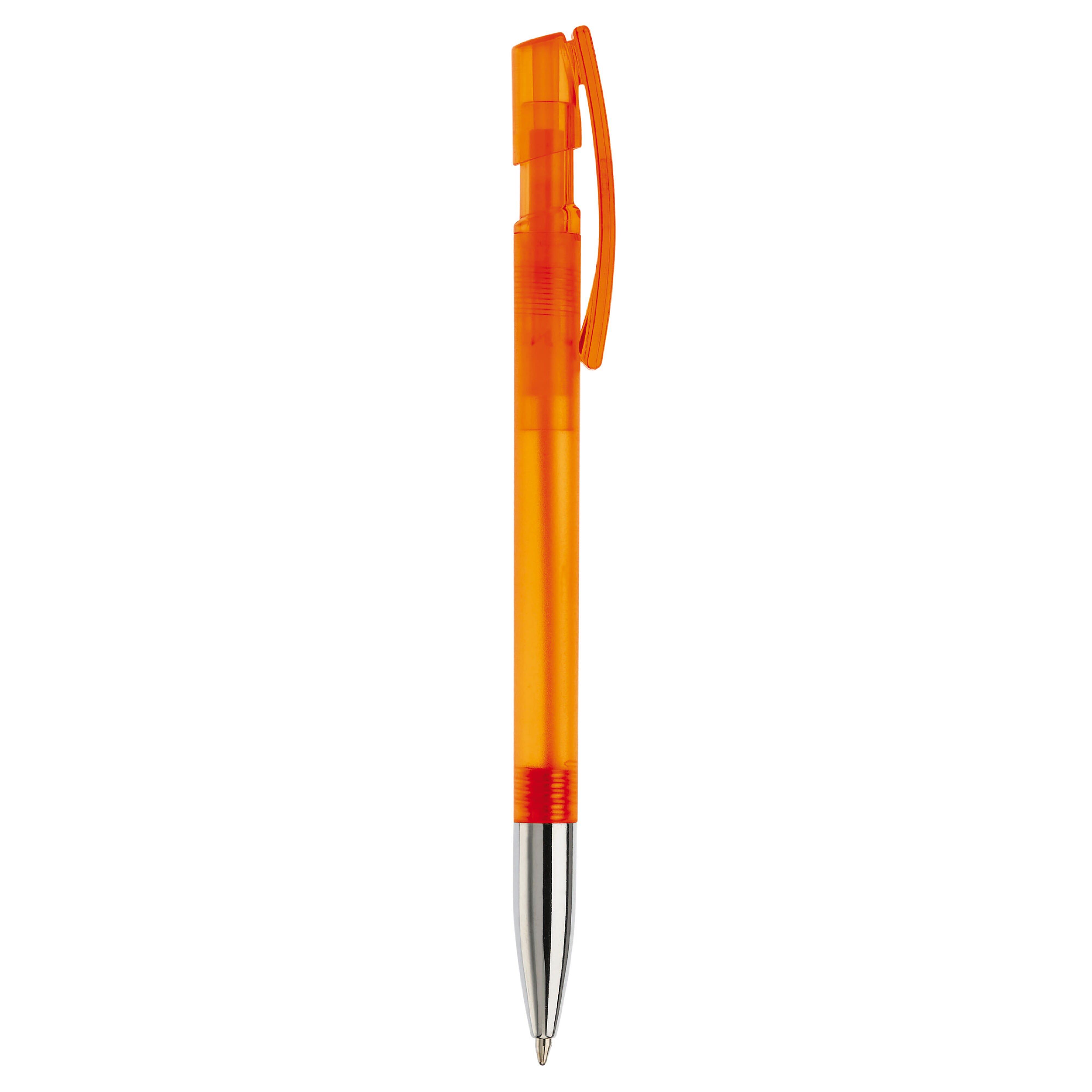 Kugelschreiber Nash Transparent mit Metallspitze