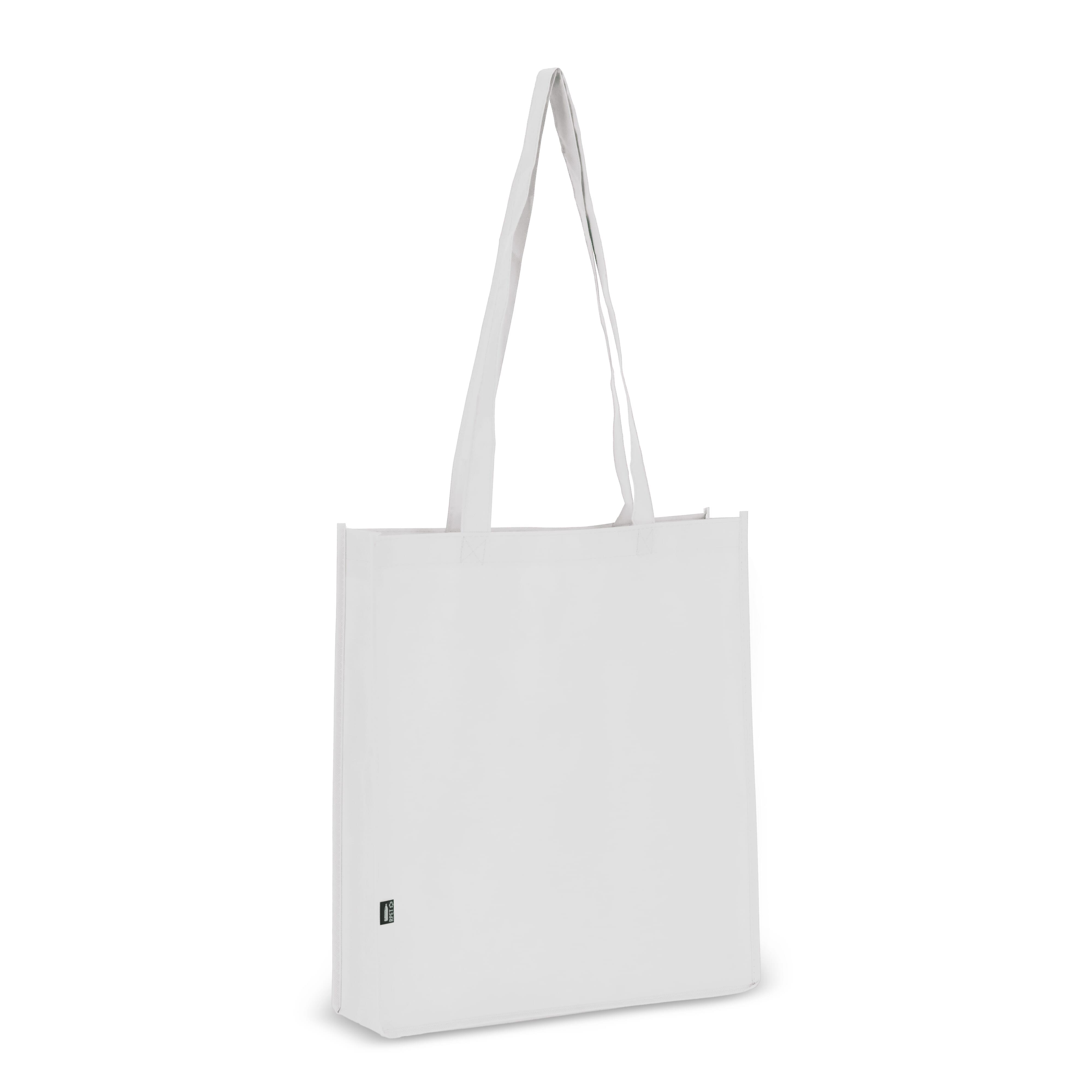 R-PET Tragetasche aus Non Woven 38 x 9 x 42cm 75g/m²