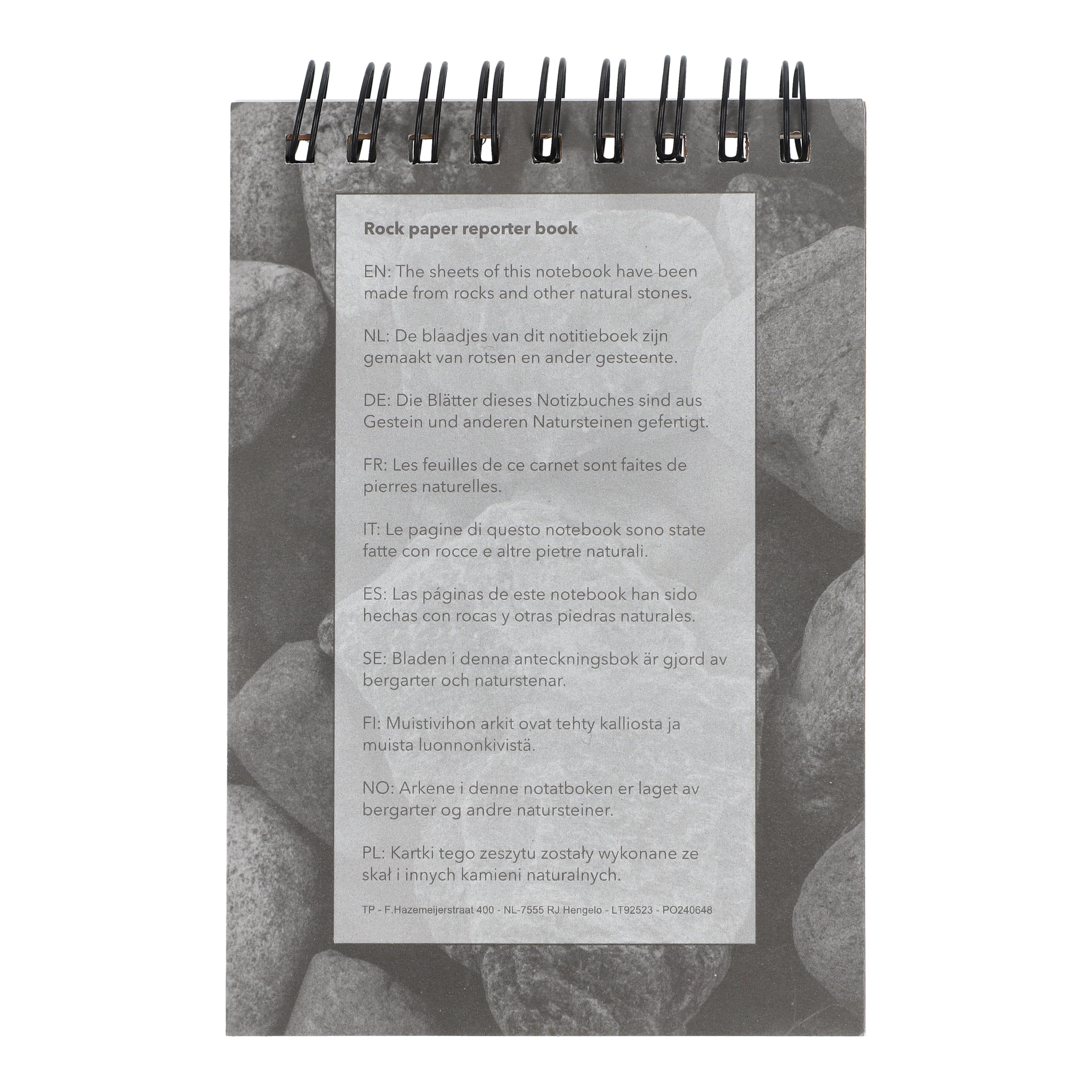 Reporter Notizbuch aus Steinpapier