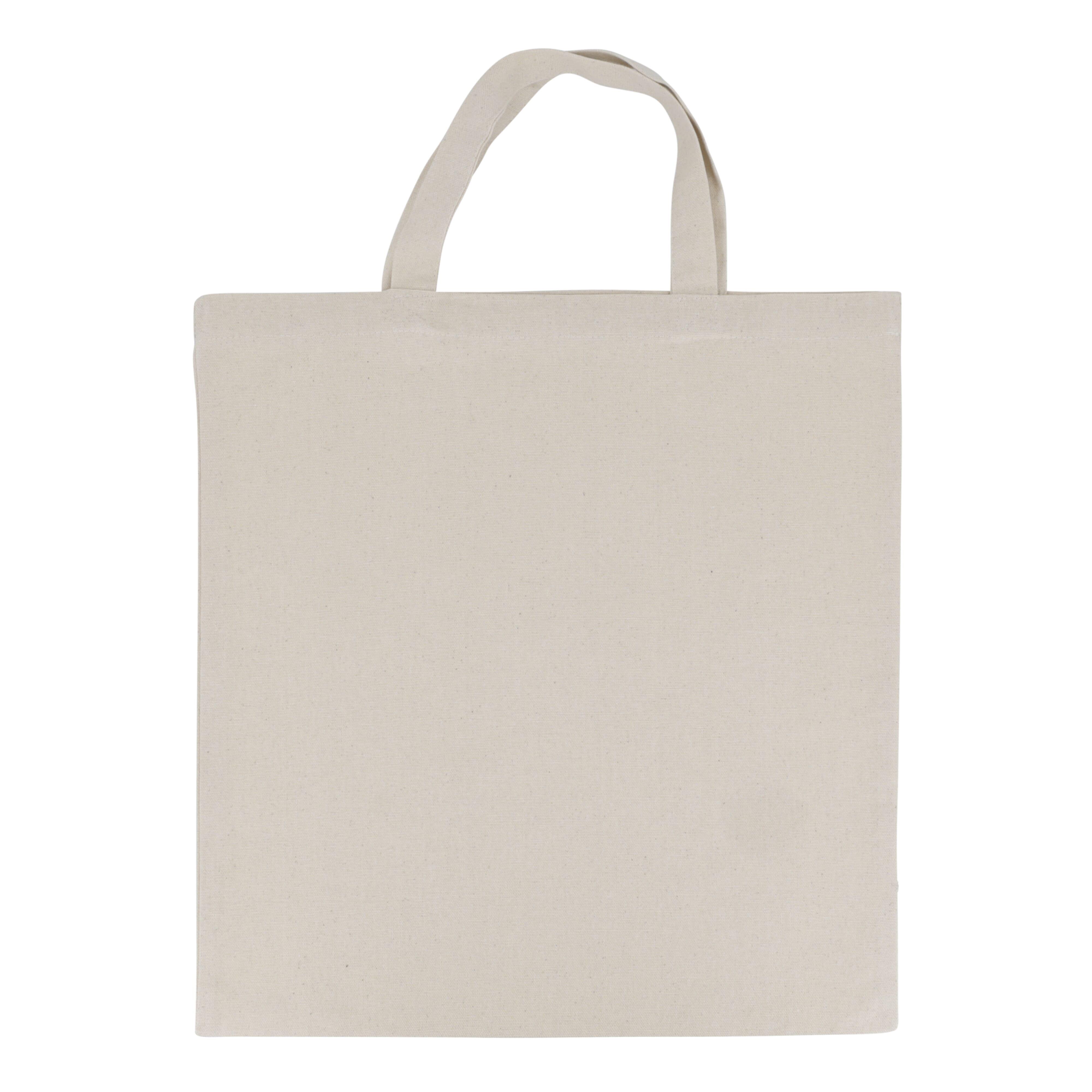 Tasche OEKO-TEX® natur kurze Henkel 220g/m² 38x42 cm
