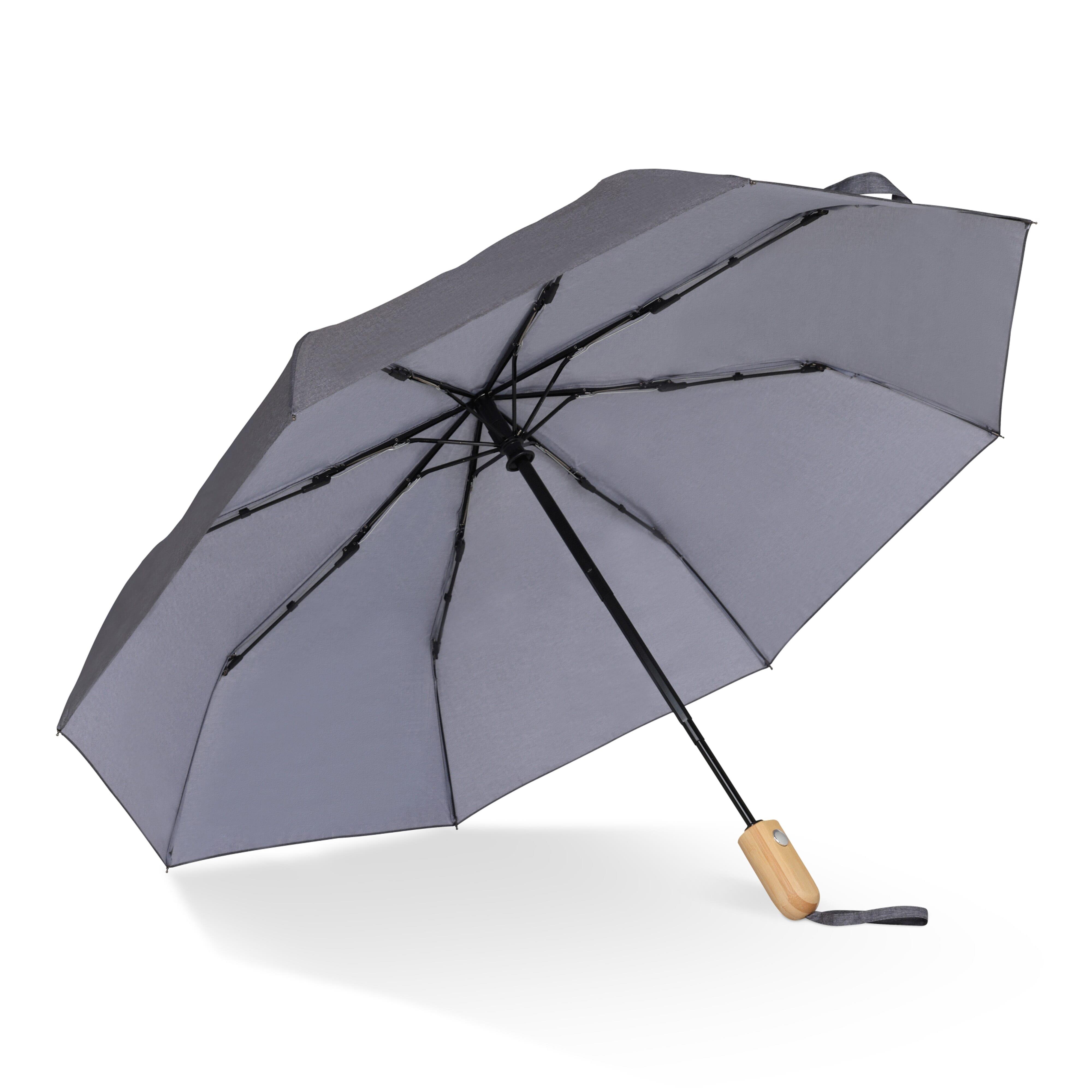 21” faltbarer Regenschirm aus R-PET -Material mit Automatiköffnung