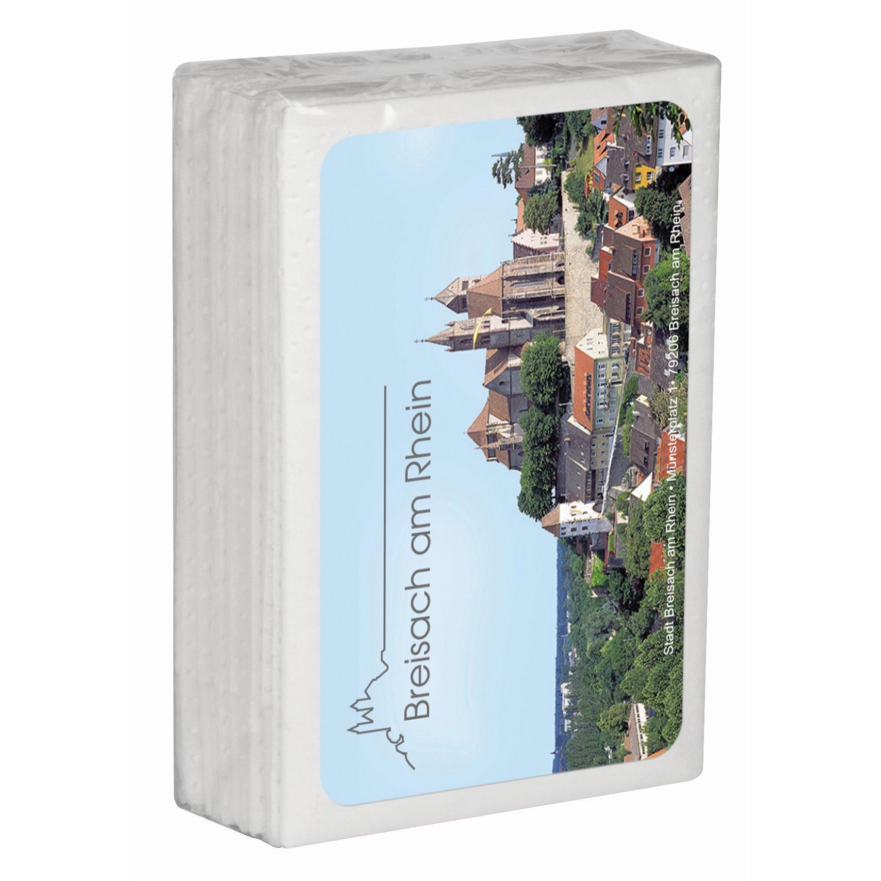 Taschentücher Mini mit Etikett