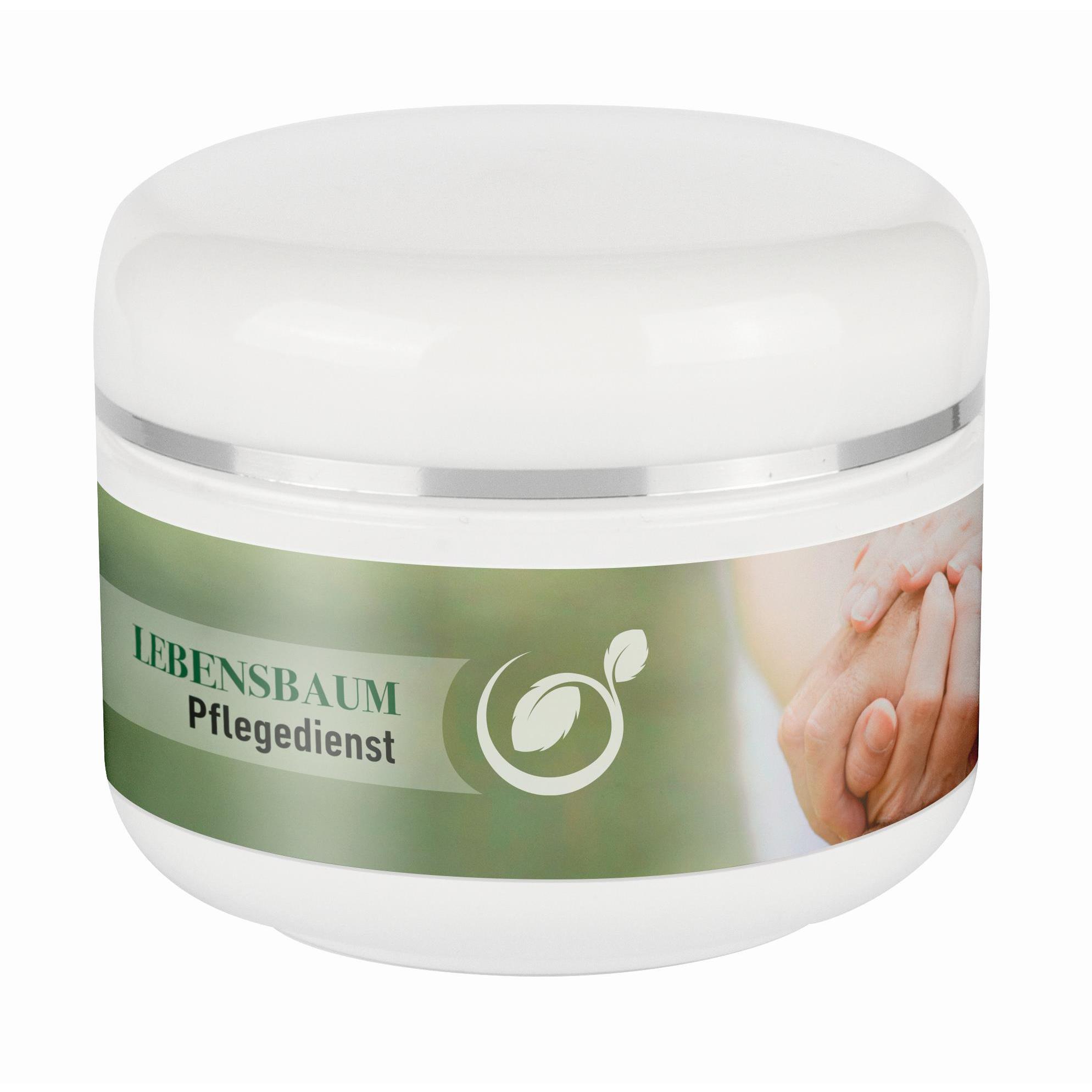 Aloe Vera Aufbaucreme in 50 ml Tiegel weiß - 4c Etikett