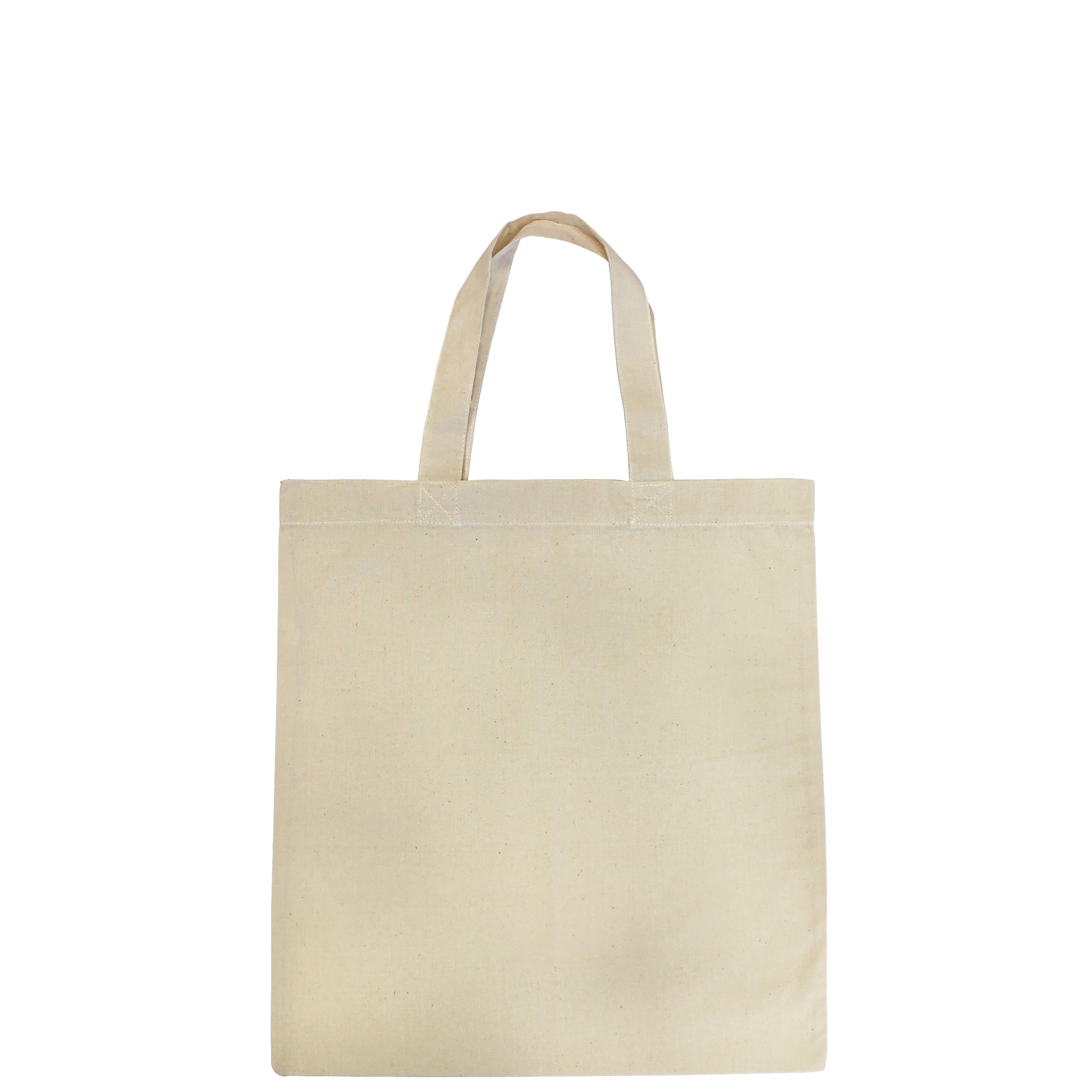 Baumwolltasche natur, 2 kurze Henkel