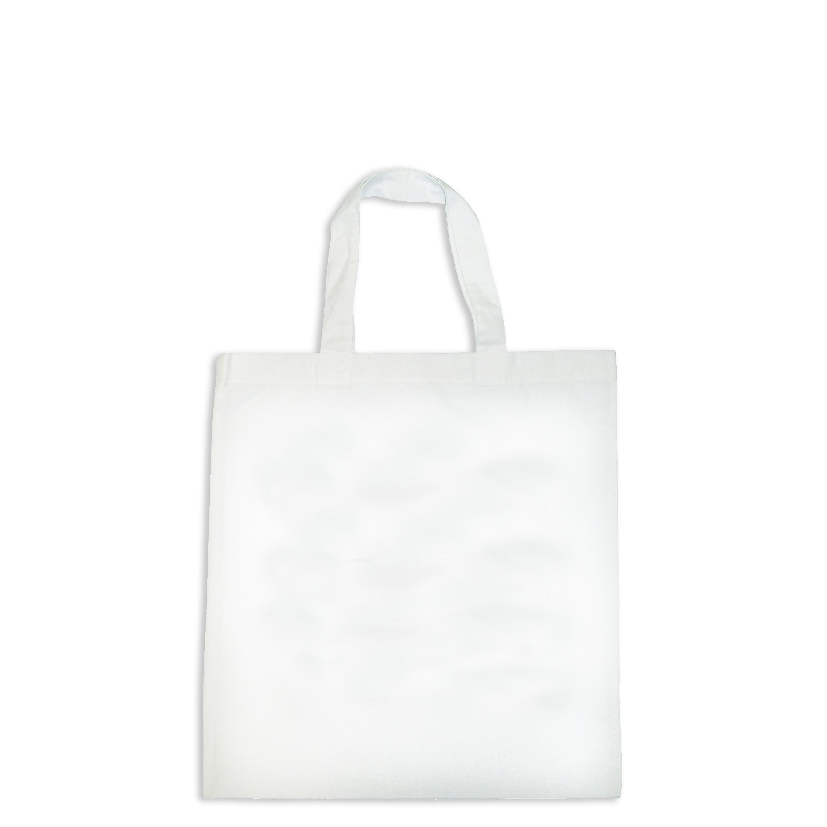 Baumwolltasche weiß, 2 kurze Henkel