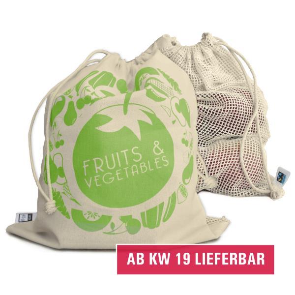 FAIRTRADE-Baumwollbeutel für Obst und Gemüse