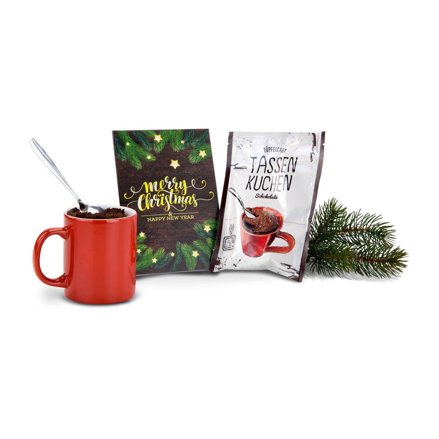 Geschenkartikel / Präsentartikel: Tassenkuchen 70 g, Merry Christmas