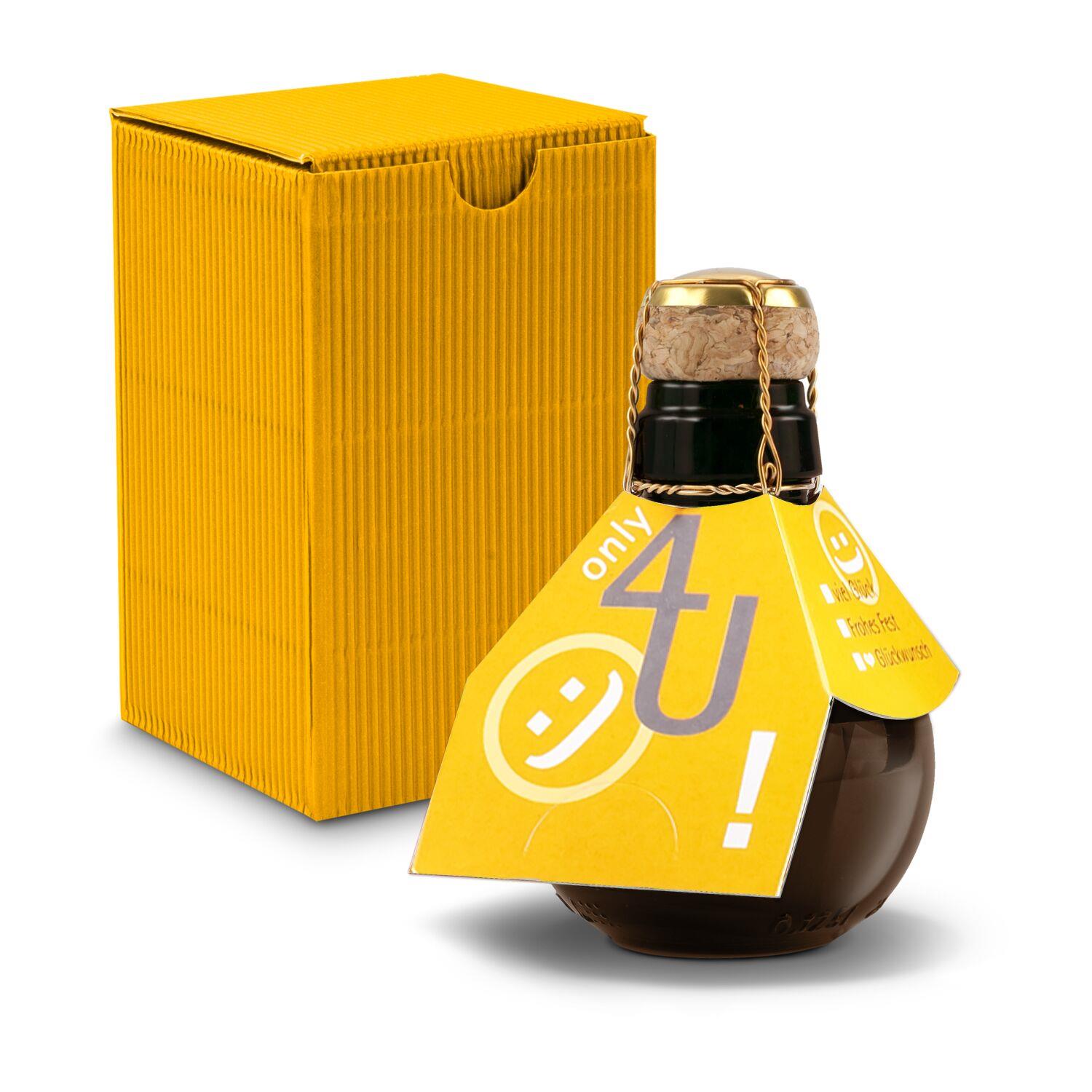 Origineller Sekt Only 4 u - im Geschenkkarton, 125 ml