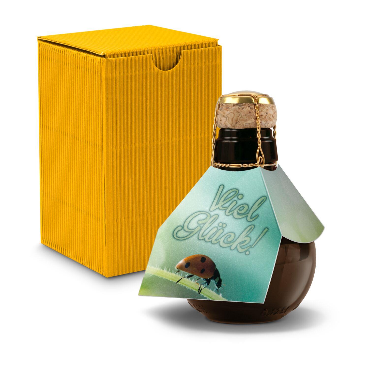 Origineller Sekt Viel Glück - im Geschenkkarton, 125 ml