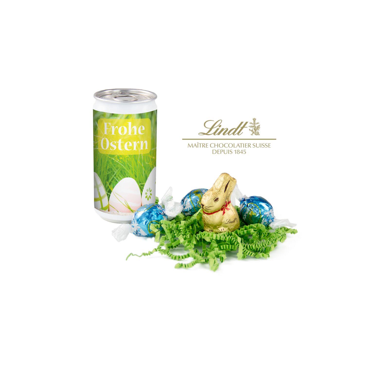 Geschenkartikel / Präsentartikel: Lindt-Oster-Überraschung - Etikett Frohe Ostern - EierWiese