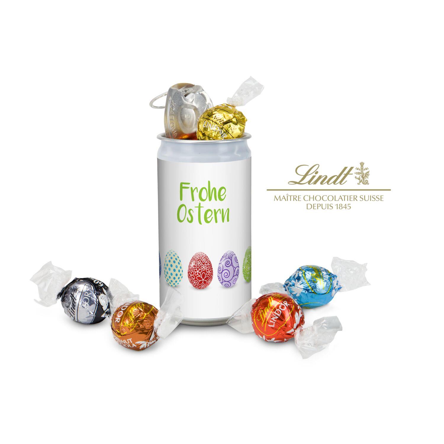 Geschenkartikel / Präsentartikel: Lindt-Geheimnis Ostern - Etikett Frohe Ostern - EierReihe