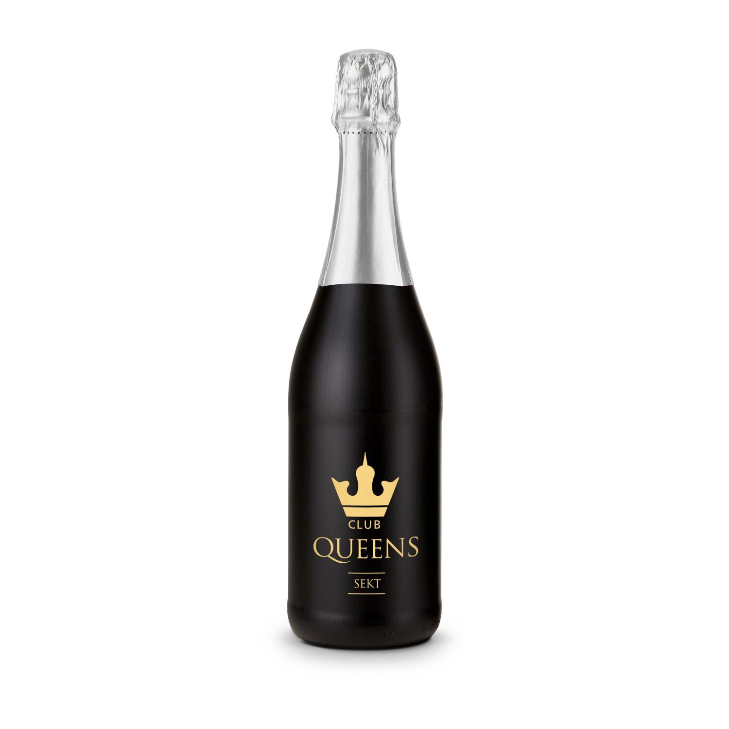 Sekt Cuvée - Flasche schwarz, 0,75 l