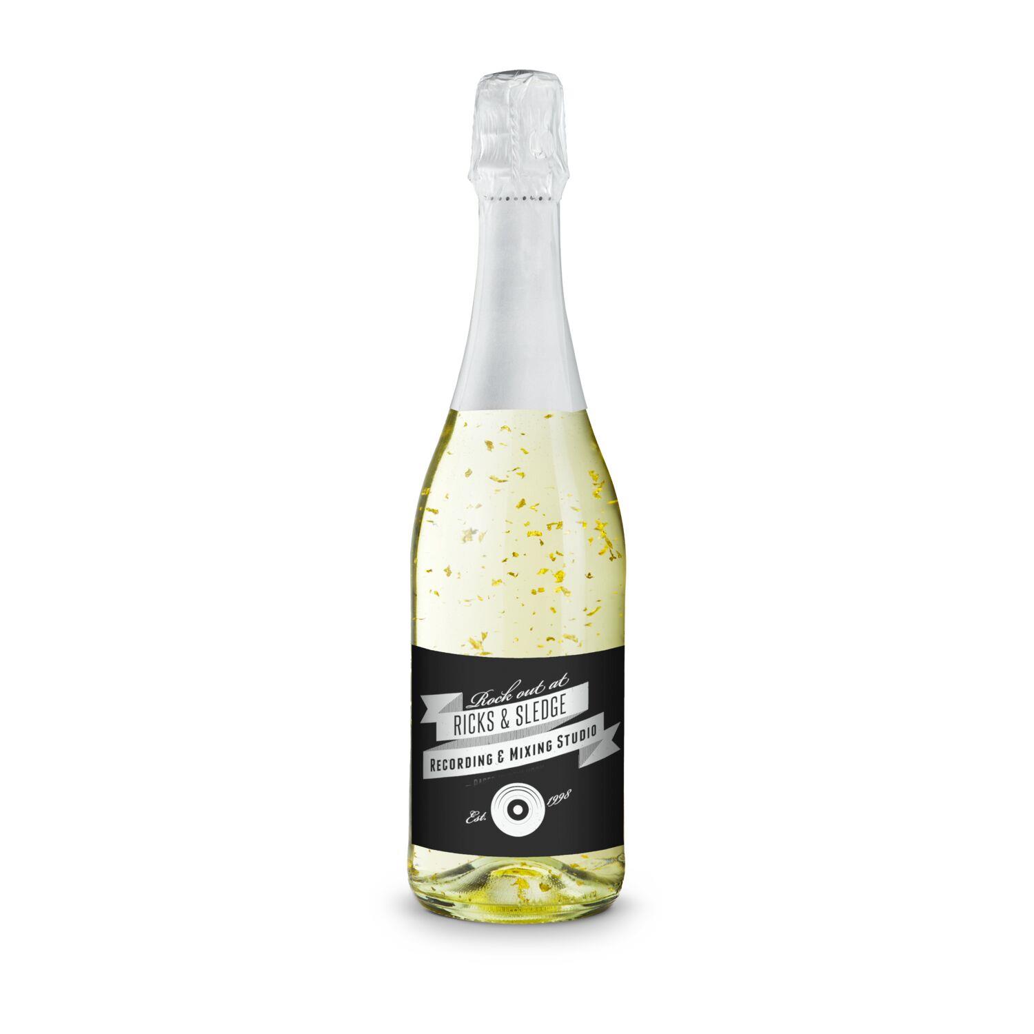 Golden Flakes - Flasche klar - Kapsel weiß, 0,75 l