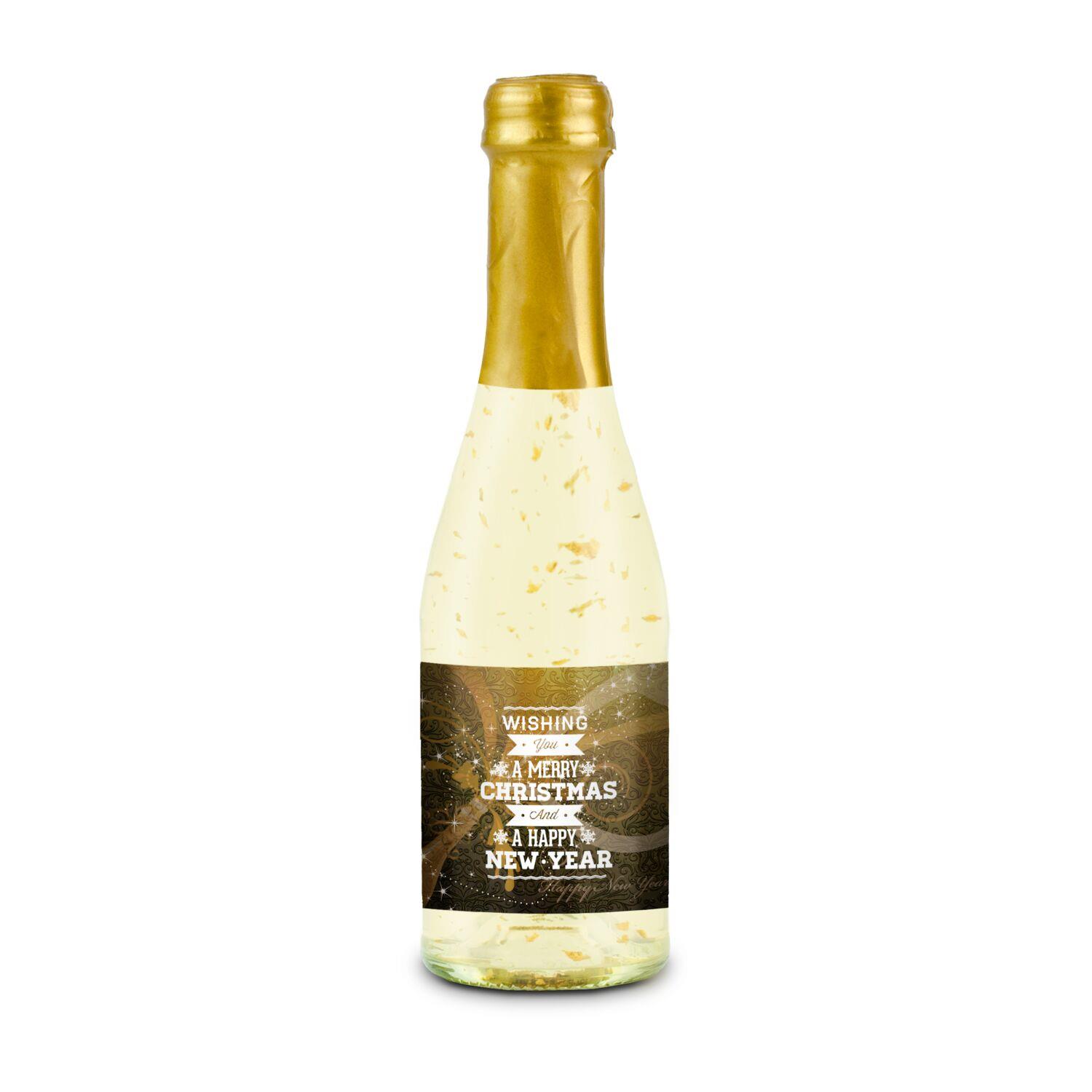 Piccolo Golden Flakes - Flasche klar - Kapsel gold, 0,2 l