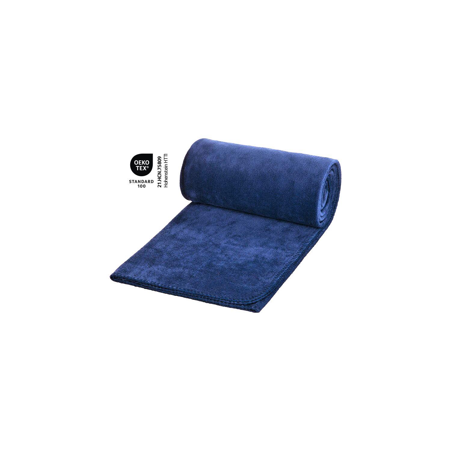 Fleecedecke Basic navy - 120 x 150 cm, 180 g/m²