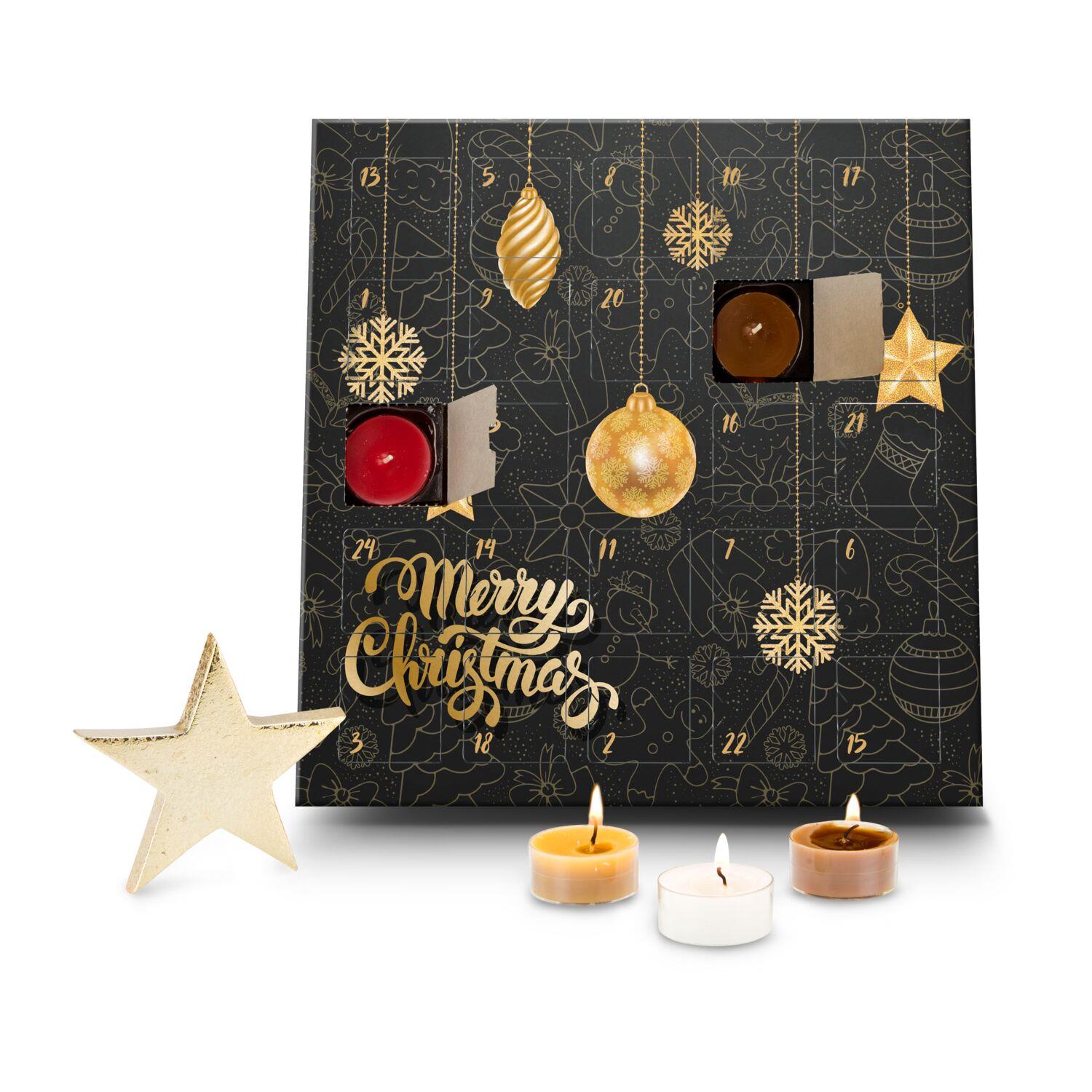 Geschenkartikel: Duftkerzen Adventskalender Merry Christmas
