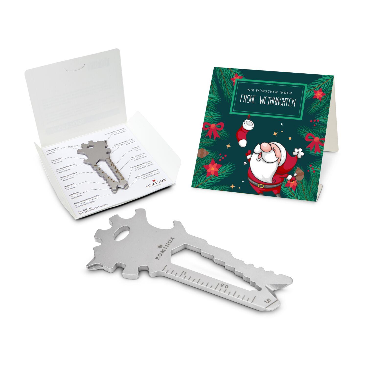 ROMINOX® [KEY] Tool Lion (22 Funktionen) Frohe Weihnachten