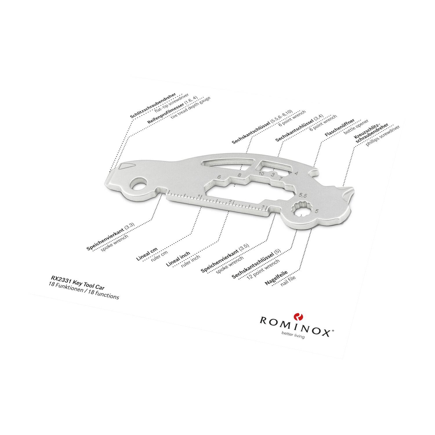ROMINOX® [KEY] Tool Car/Auto (18 Funktionen) Viel Glück