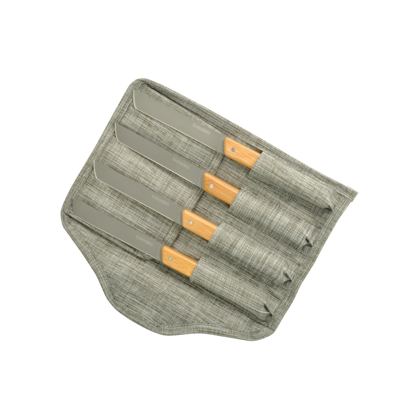 Set mit 4 Tafelmessern  Shokki , Bambus