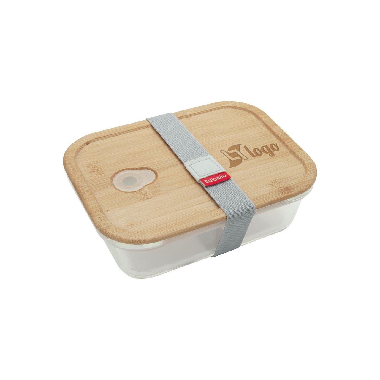 Glasbento  Iwaki , mit Bambusdeckel