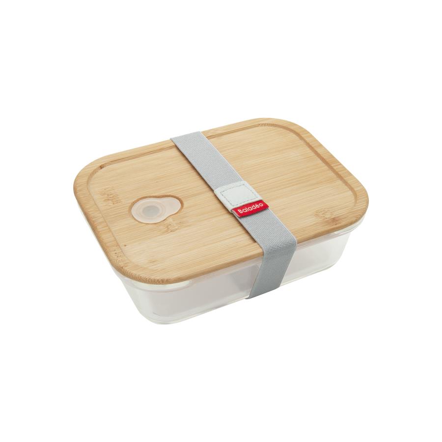 Glasbento  Iwaki , mit Bambusdeckel