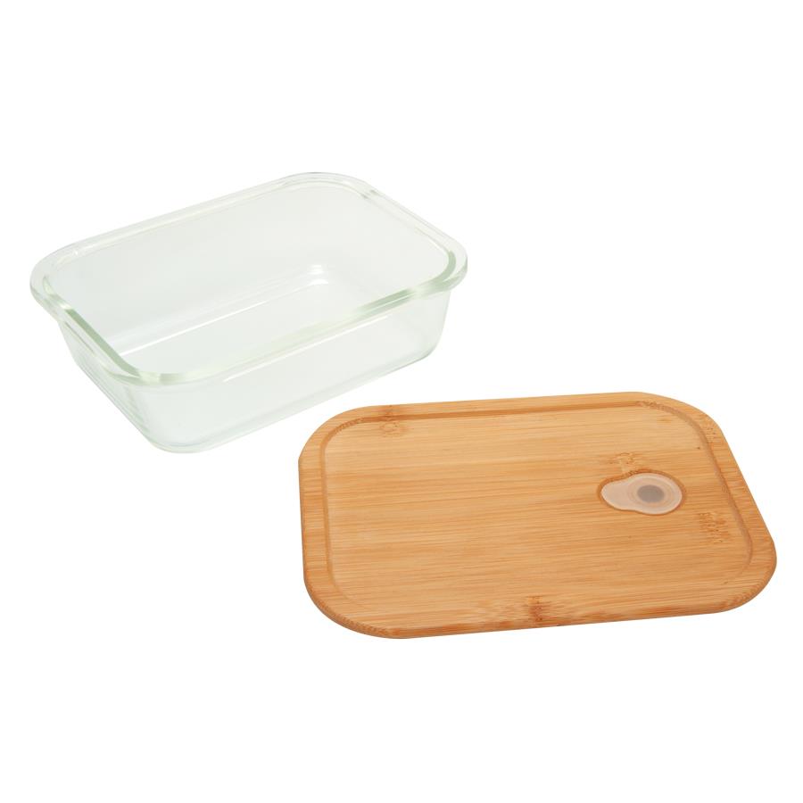 Glasbento  Iwaki , mit Bambusdeckel