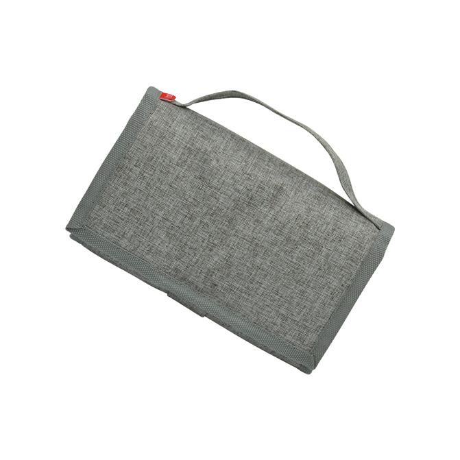 Isotherme & faltbare Bento-Lunchbag  Fujisawa , aus RPET, grau meliert