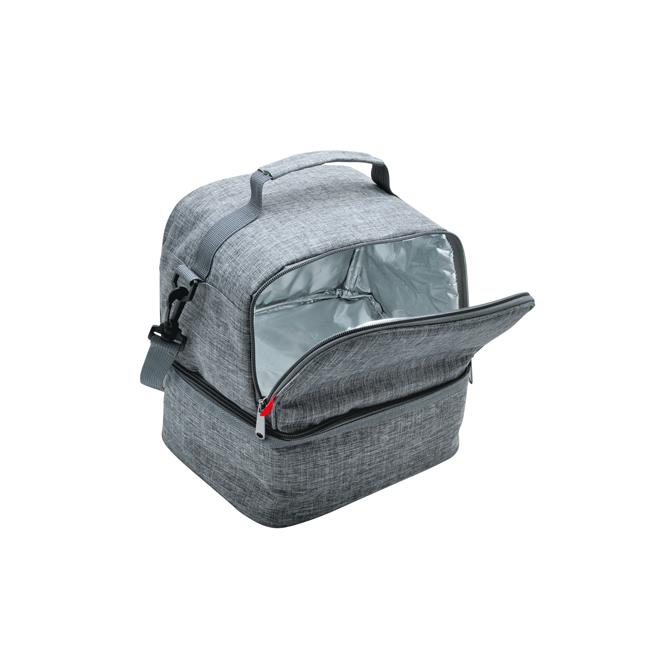 Isotherme Bento-Lunchbag  Uji , aus RPET, grau meliert