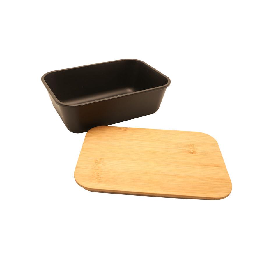 Bento  Ikoma , schwarz, mit Bambusdeckel