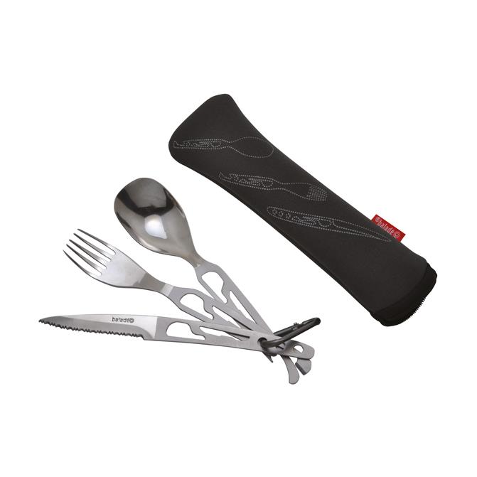 Besteckset  Basecamp , mit einer Tasche aus Neopren