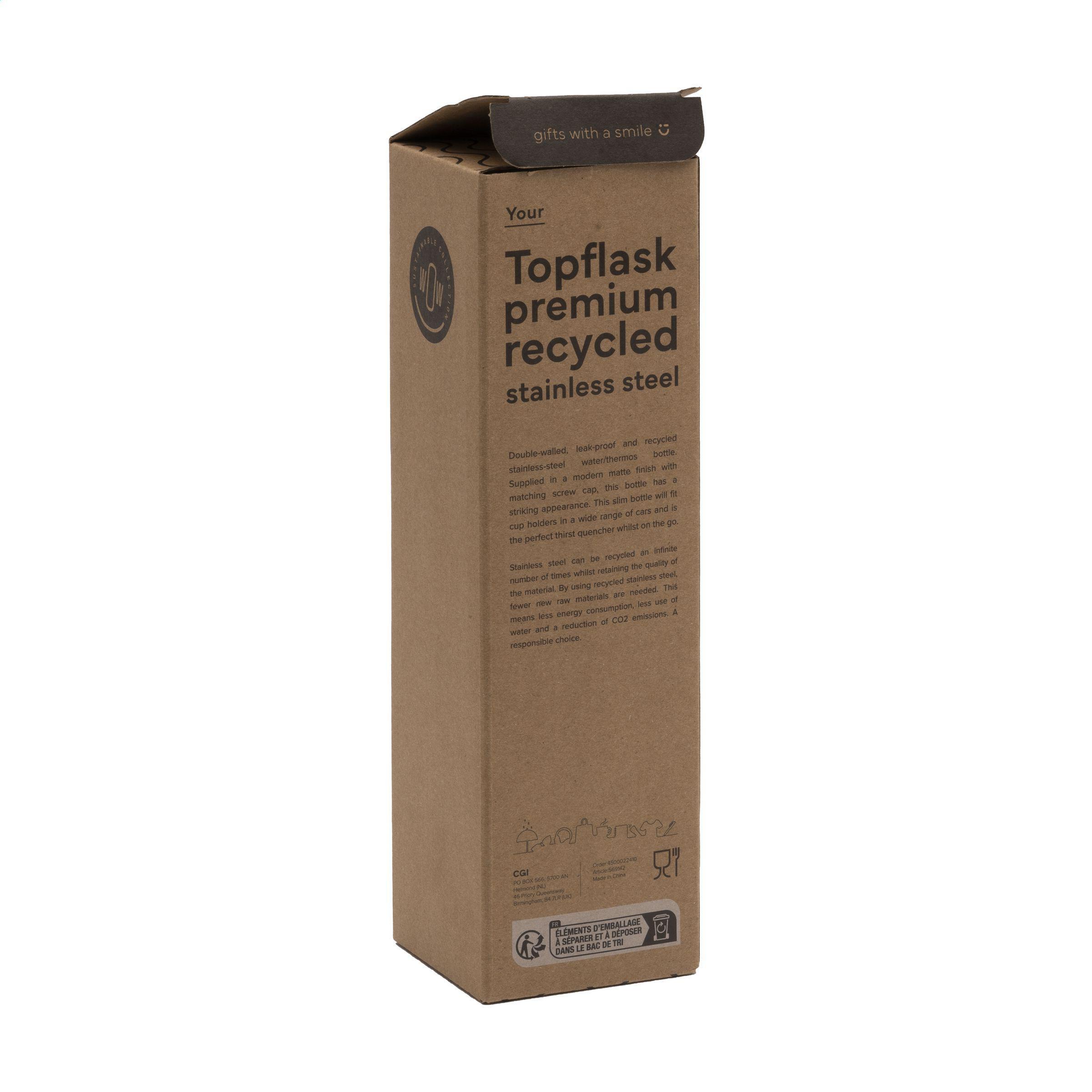 Topflask Premium RCS Recycled Steel 500 ml Trinkflasche