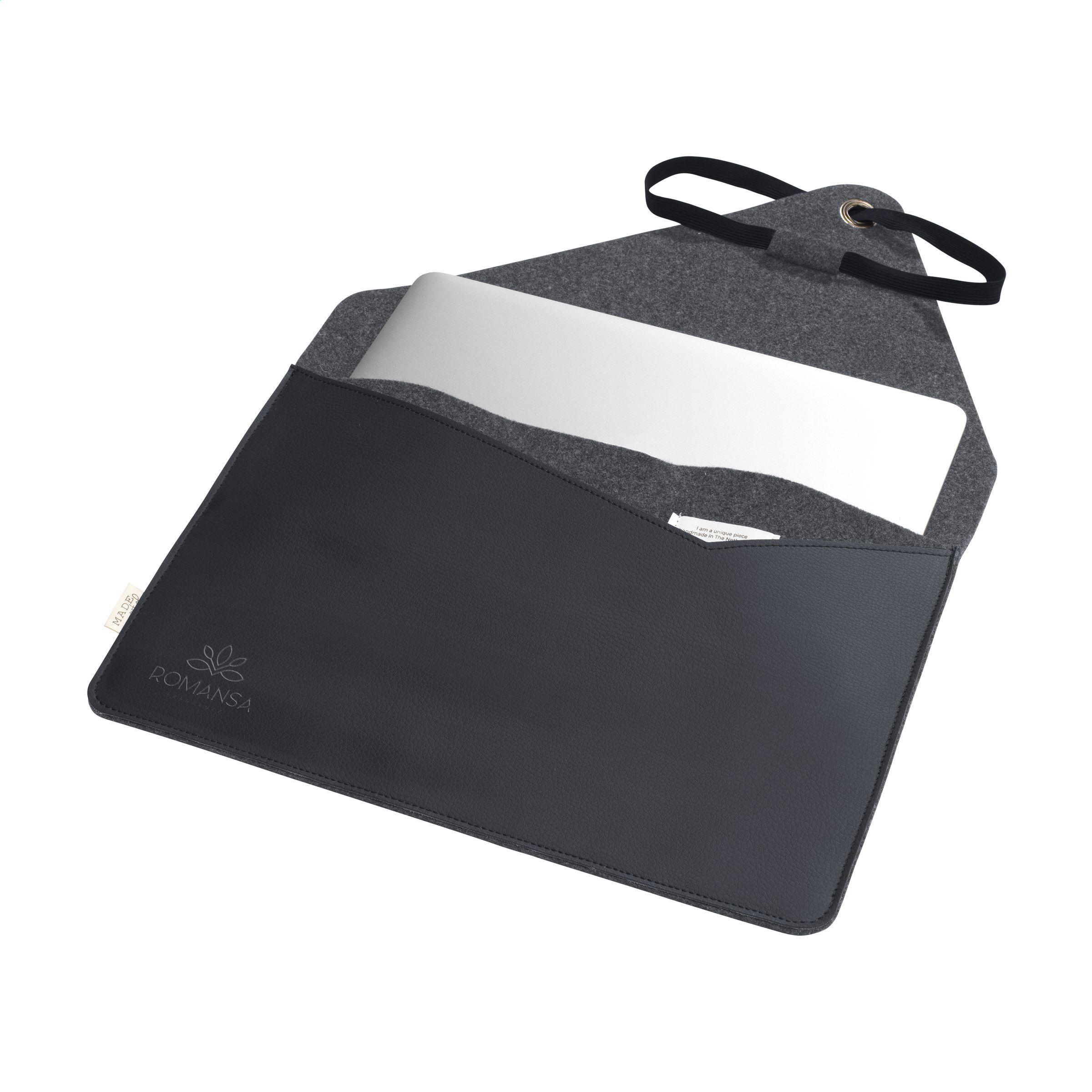 Recycled Felt & Apple Leather Laptop Sleeve 15/16´